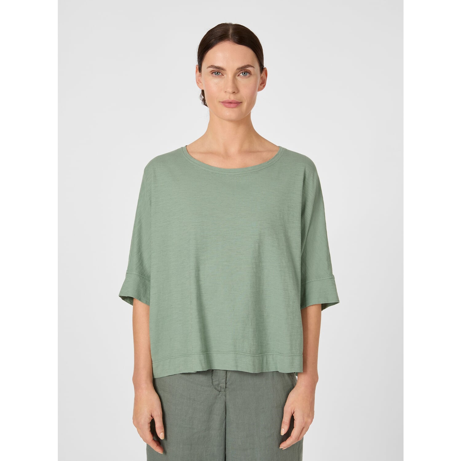 Ladies' half-sleeved shirt