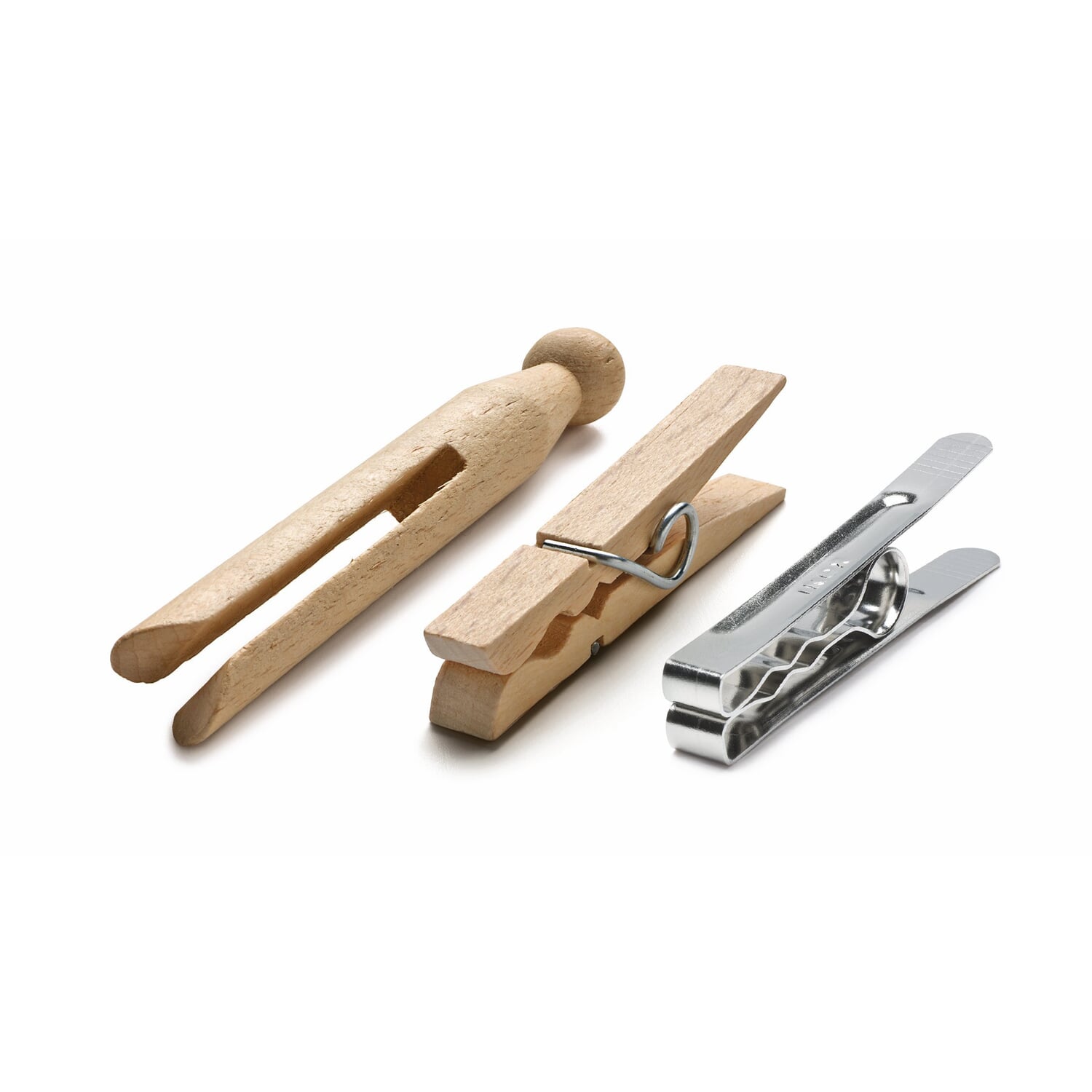 Round head clothespins beech wood