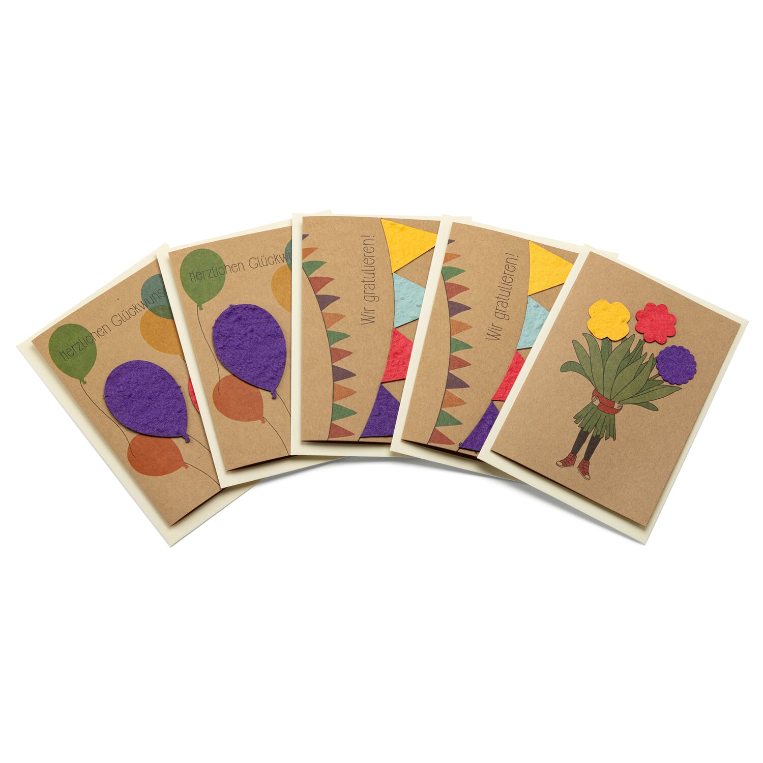 Greeting cards with wildflower seeds