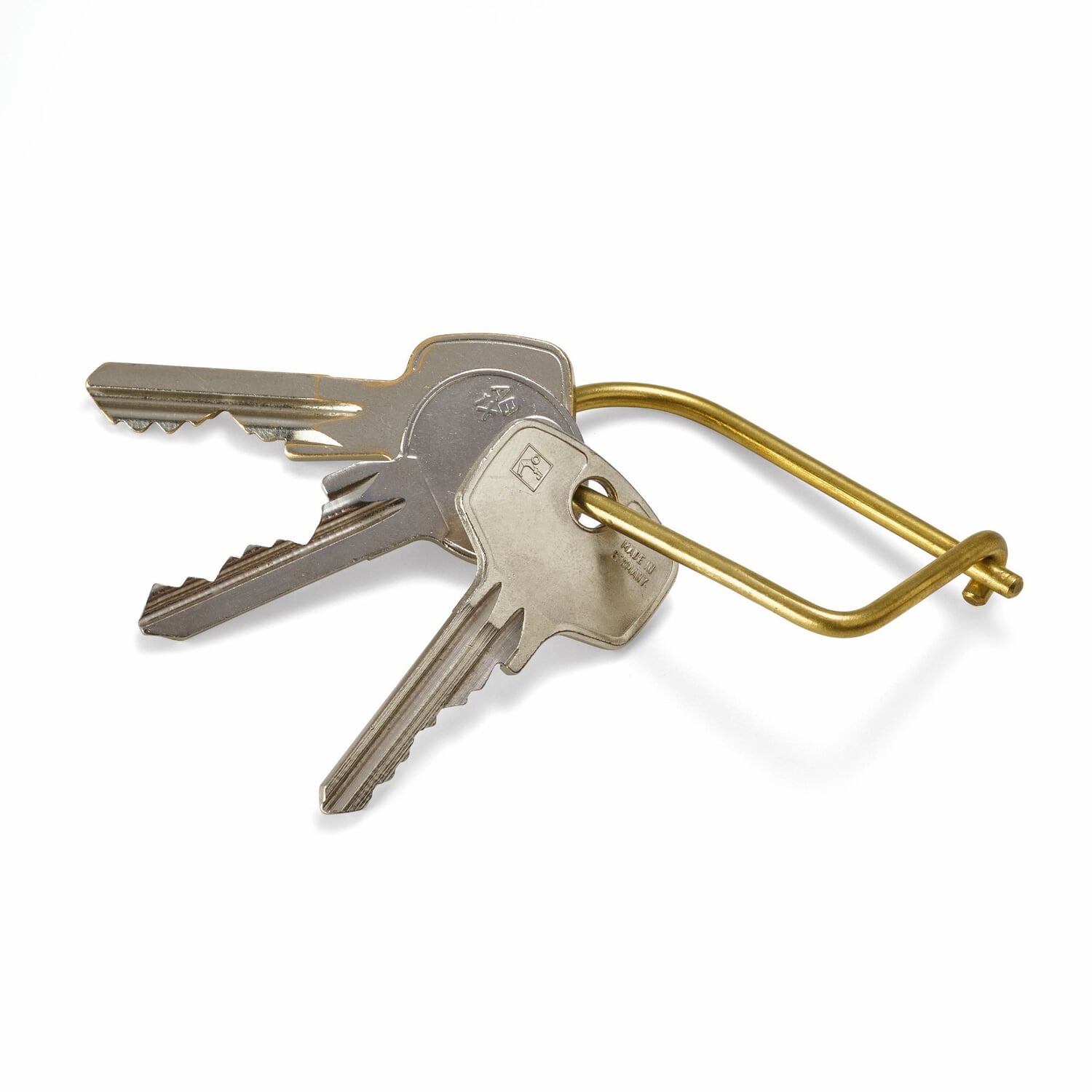 Key ring square brass