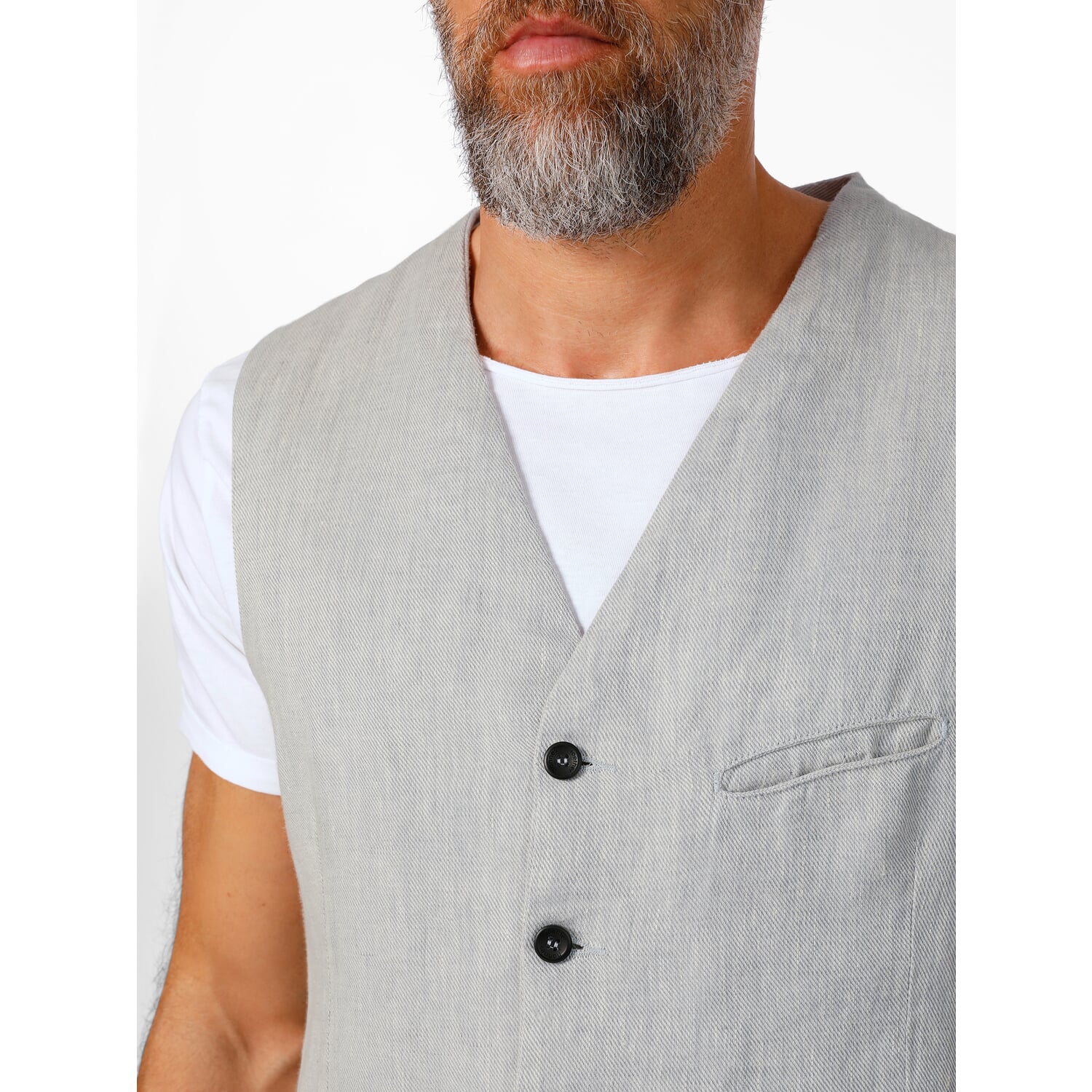 Men's linen vest