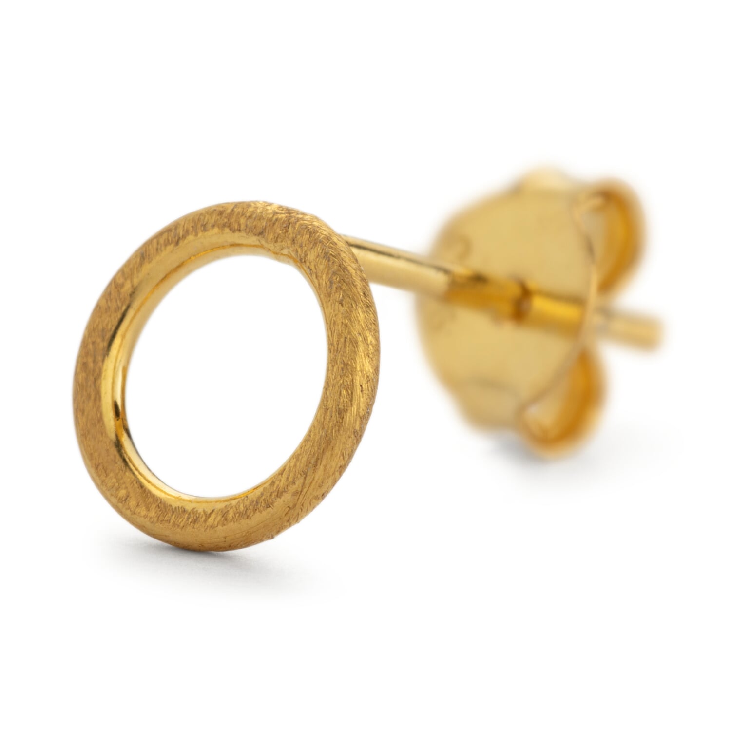 Stud Earrings Satin Circle