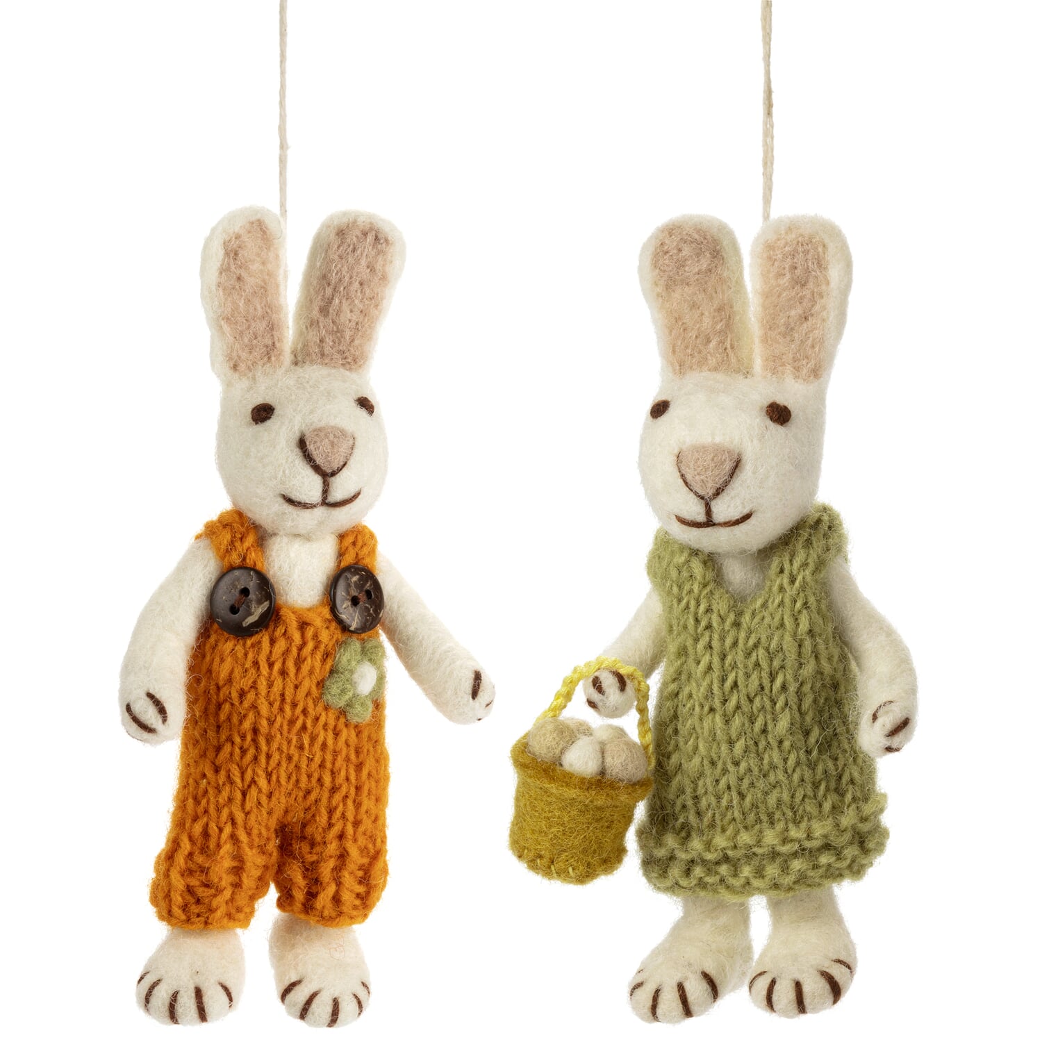Felt Easter bunny couple