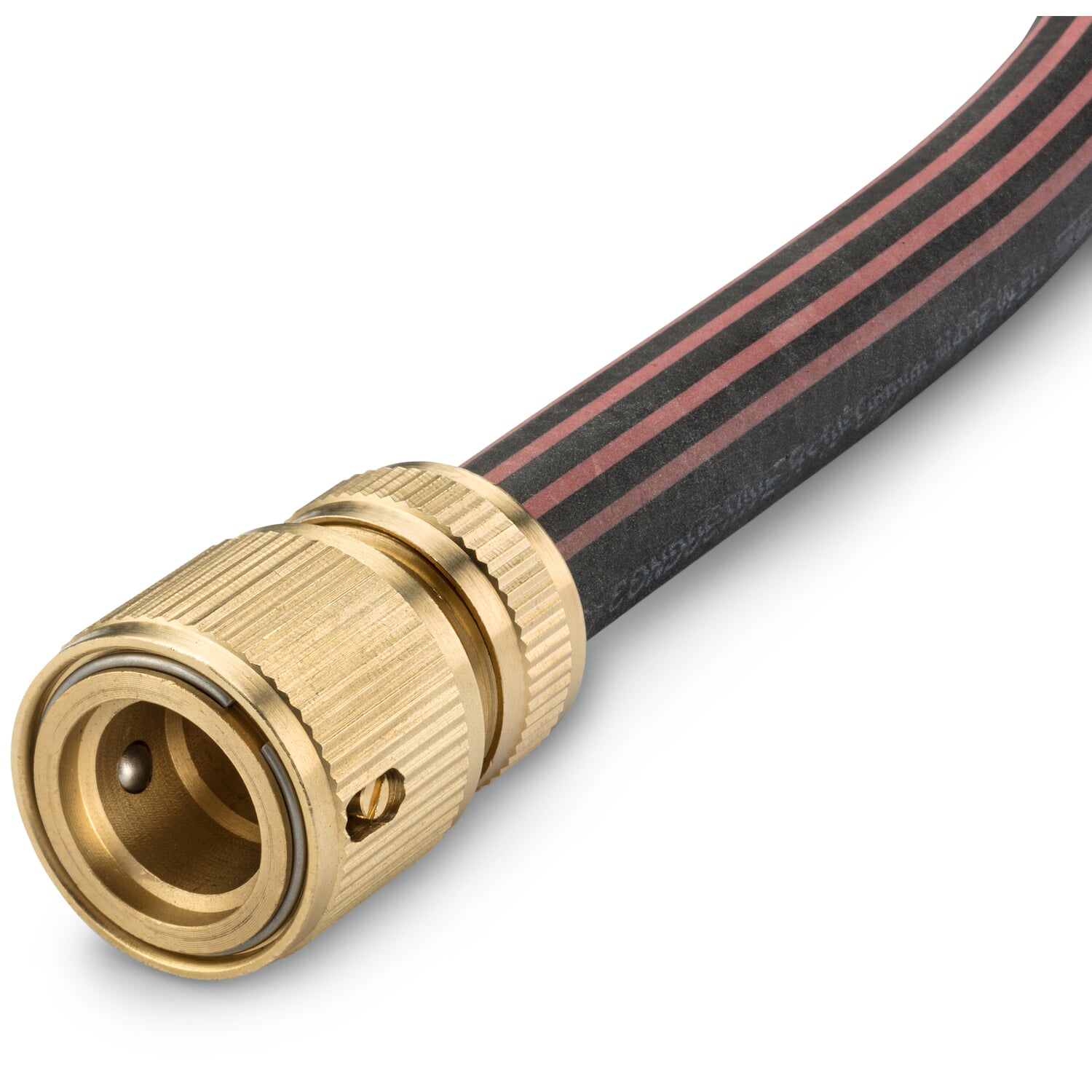 Rubber garden hose with couplings