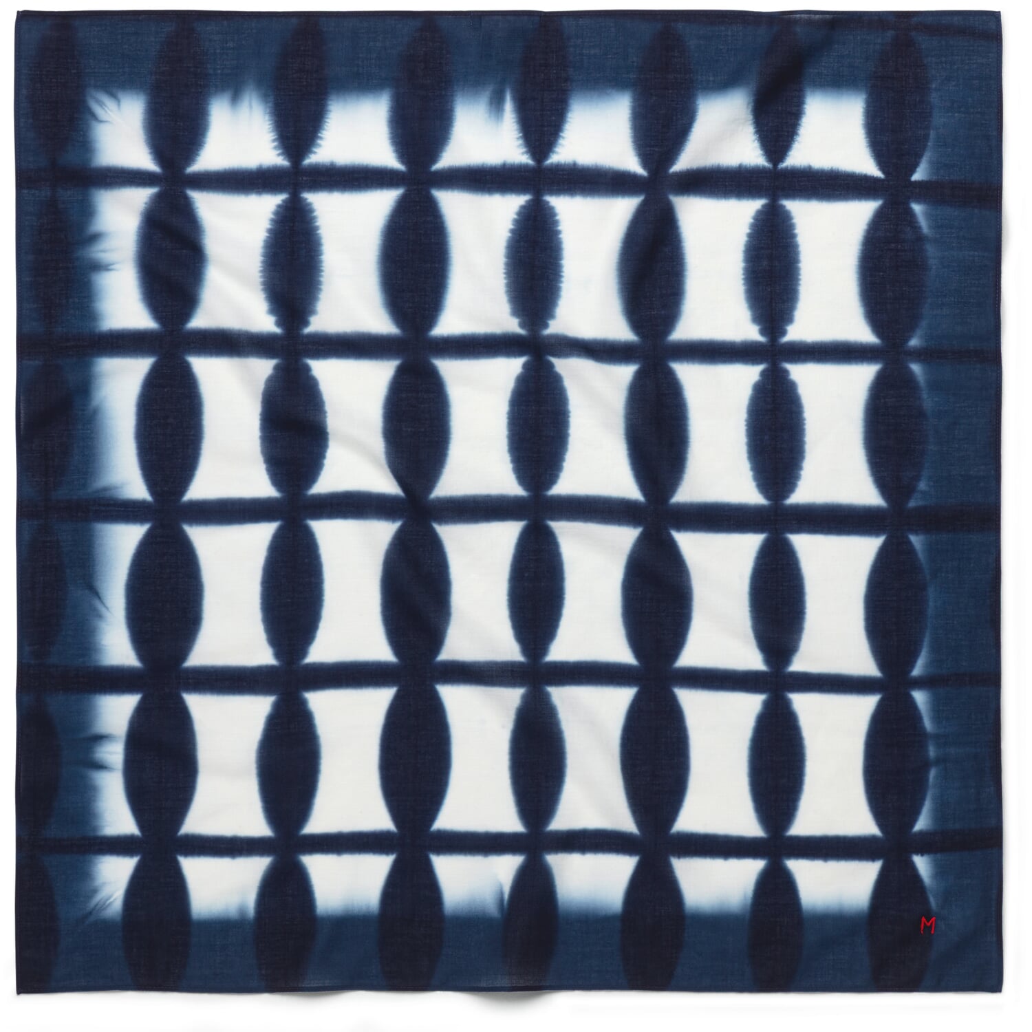 Unisex scarf N&deg; 766 batik, navy-white