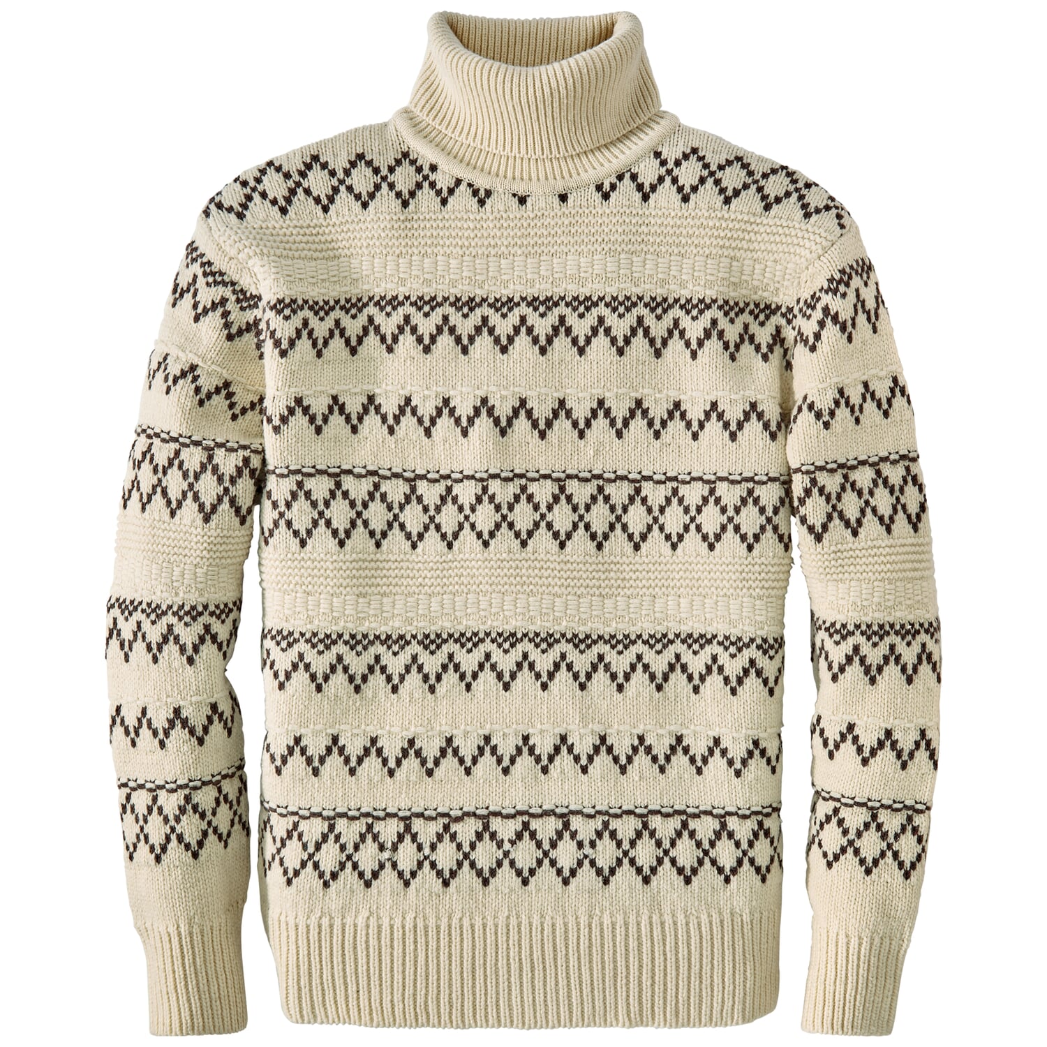 Men's turtleneck sweater patterned