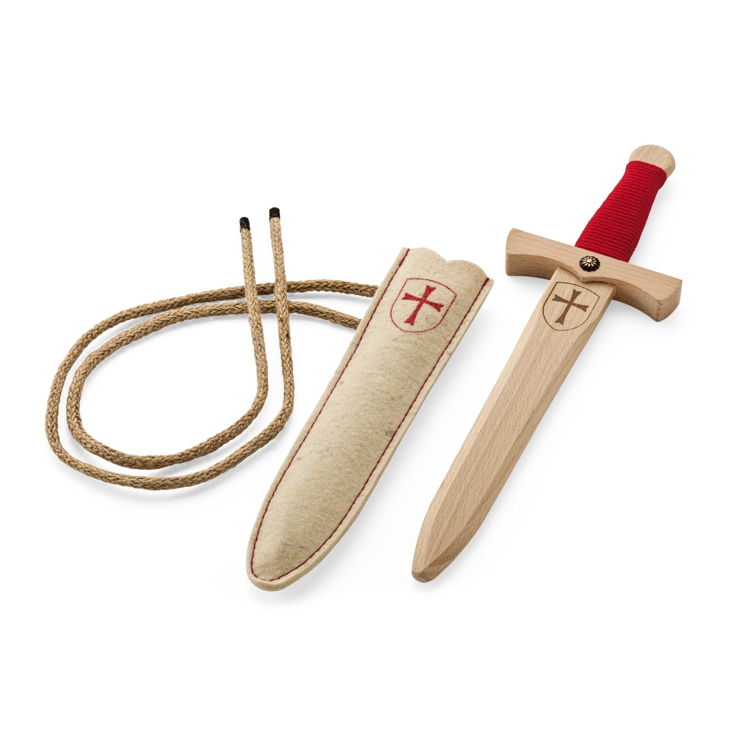 Knight dagger with felt scabbard crusader