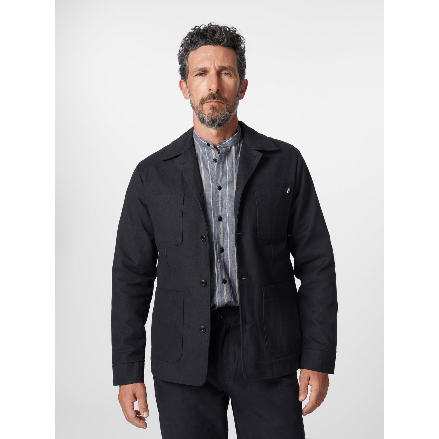 Men's jacket partially lined