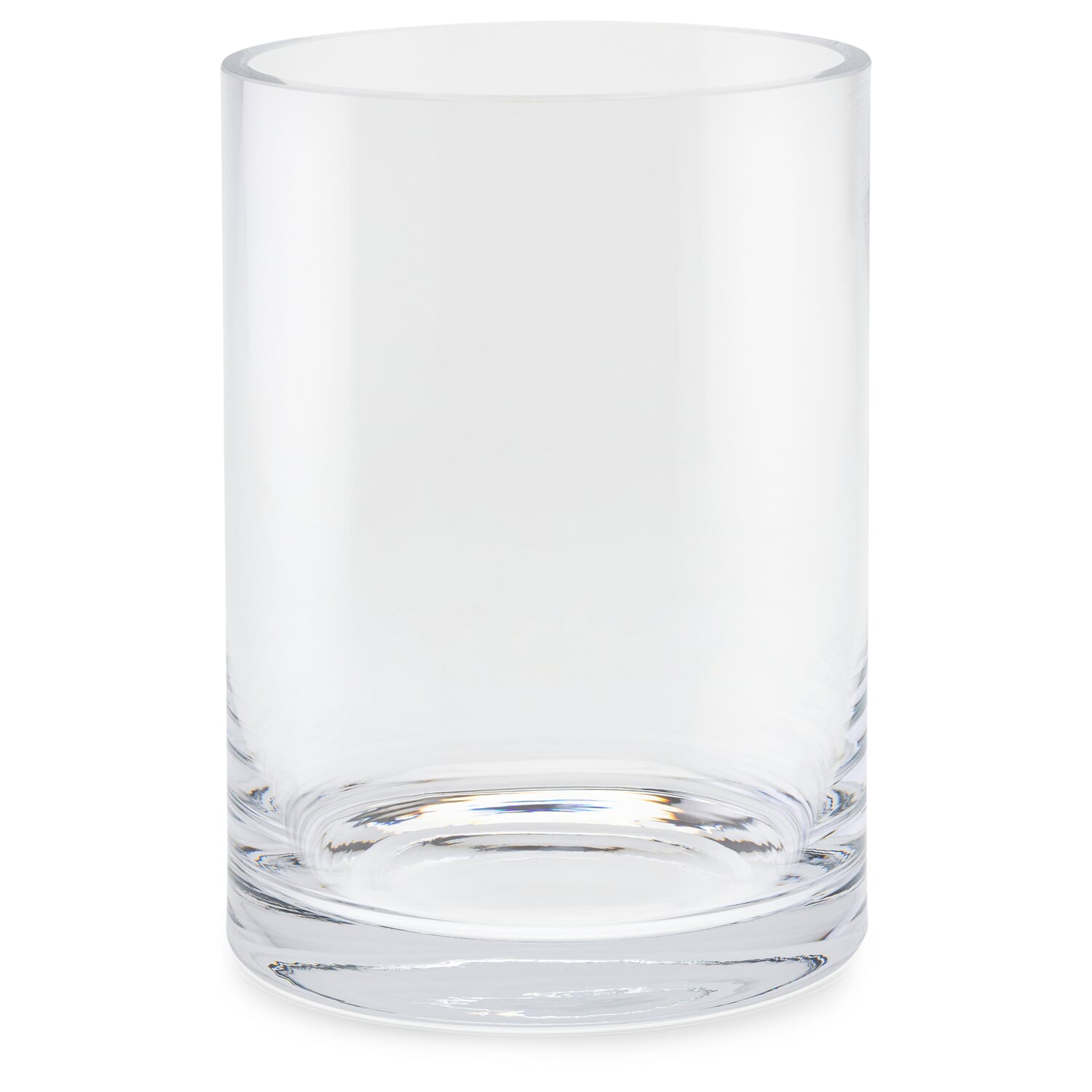 Cylindrical glass vase