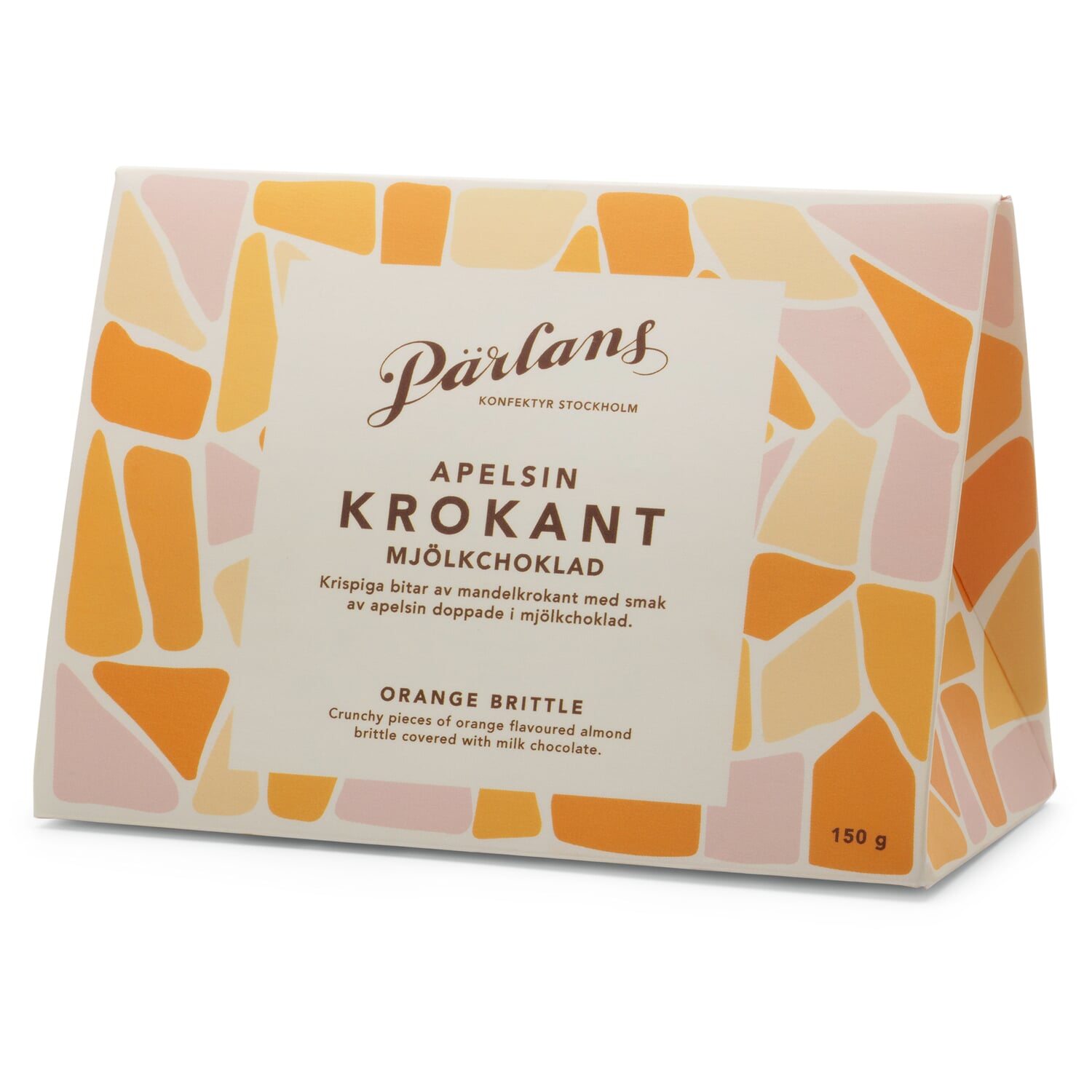 Almond brittle with orange and chocolate