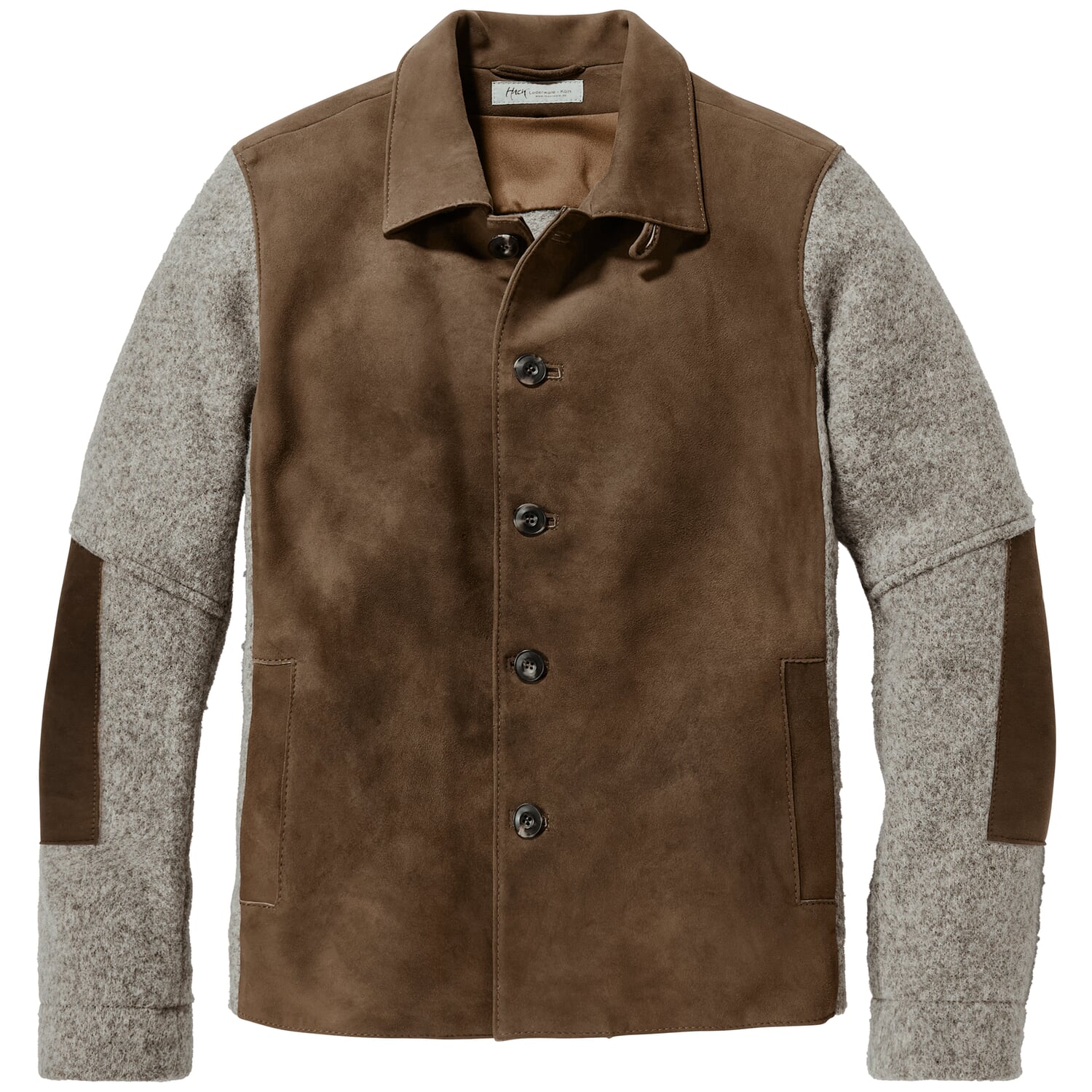 Men jacket deerskin and woolen whale