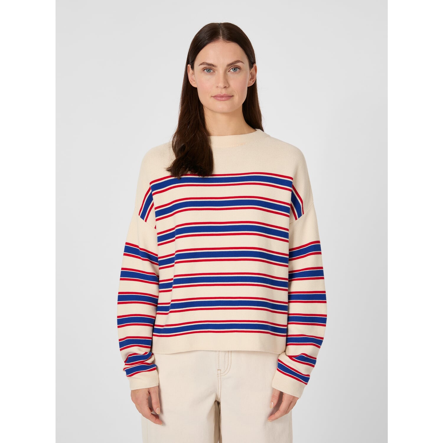 Women's knitted sweater stripes
