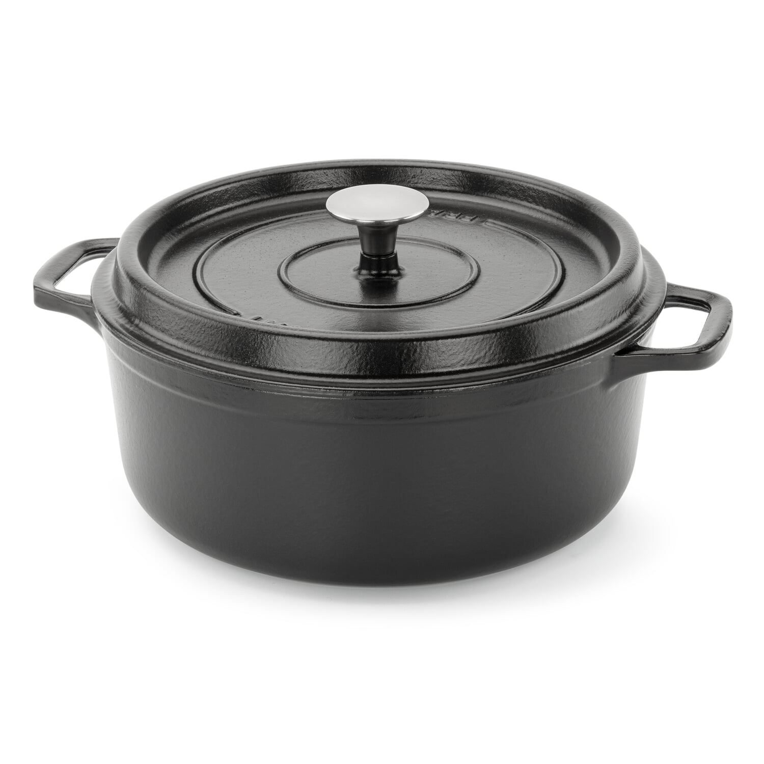 Cast iron roaster enameled round