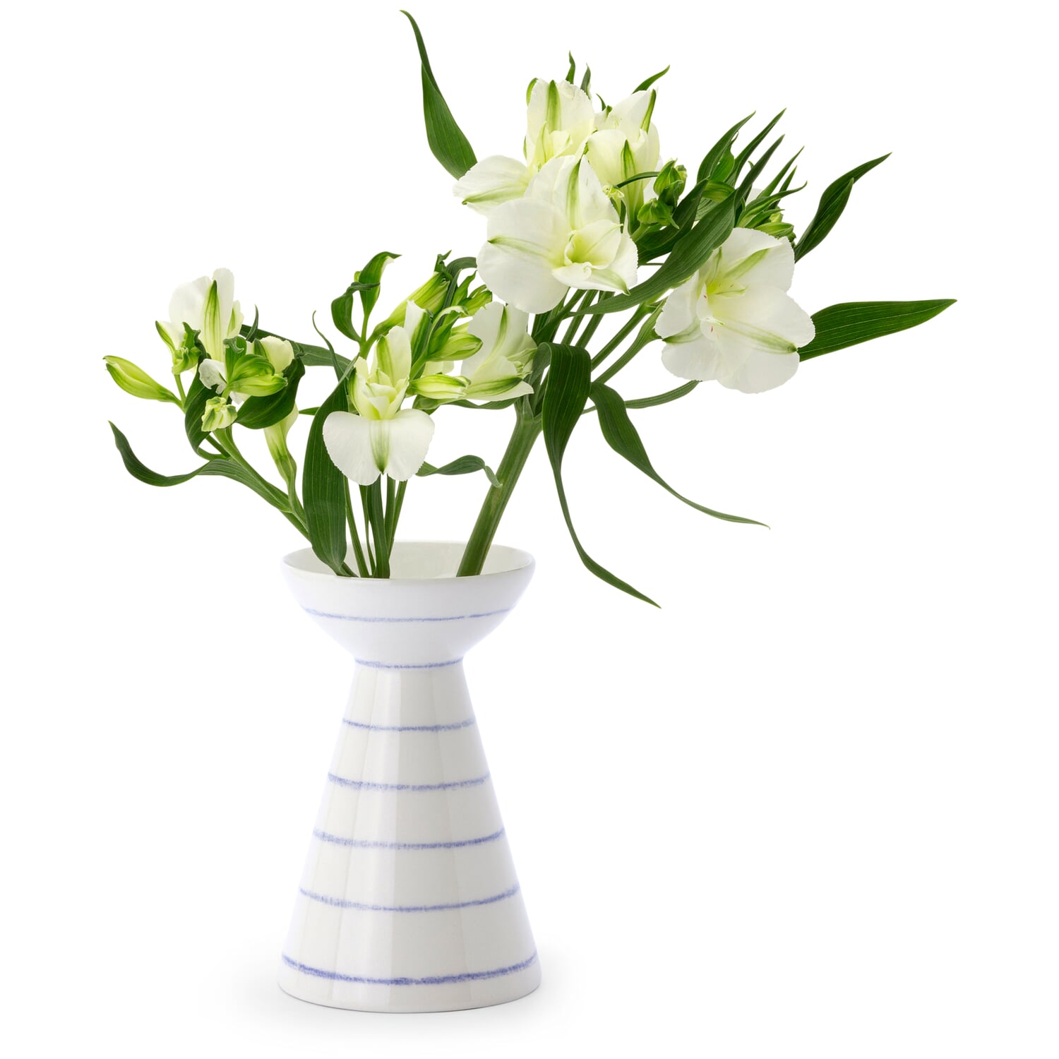 Vase ceramic hand-painted blue