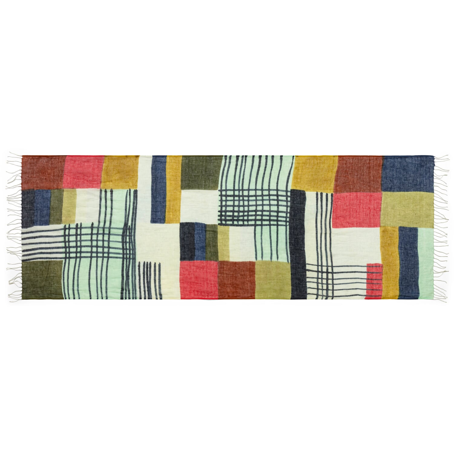 Women's scarf, patterned, multicolor