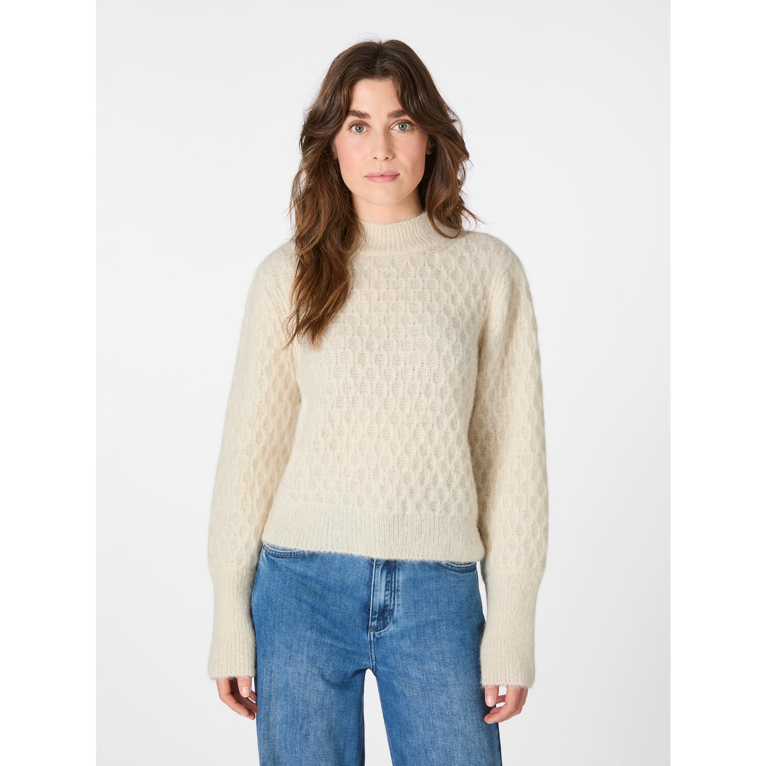 Ladies knitted sweater alpaca