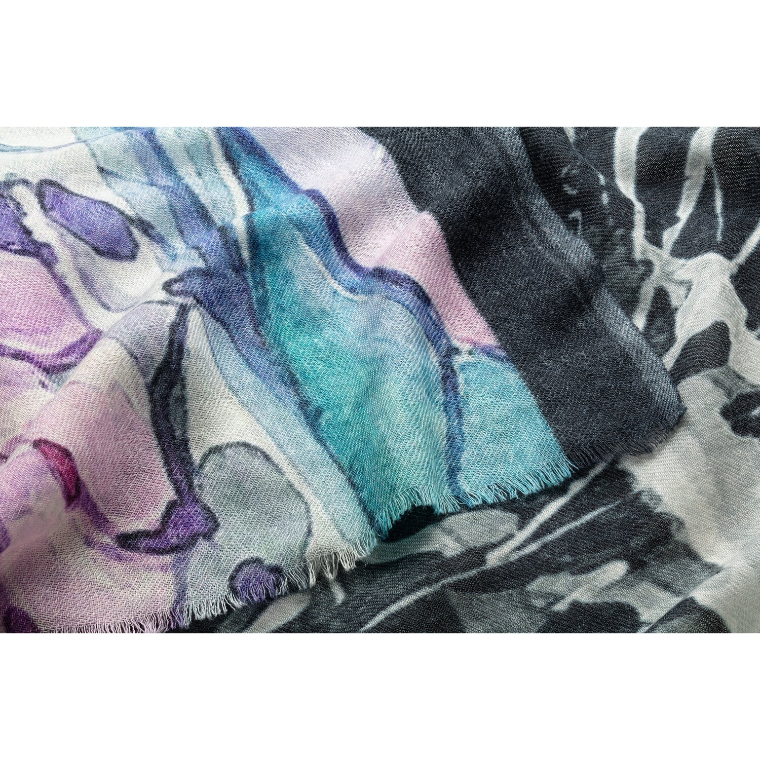 Ladies patterned shoulder scarf, multicolor