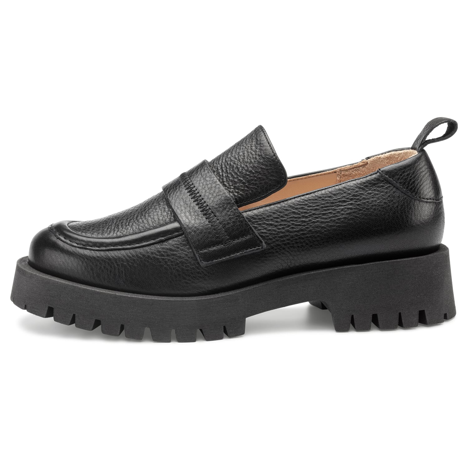 Ladies loafers leather