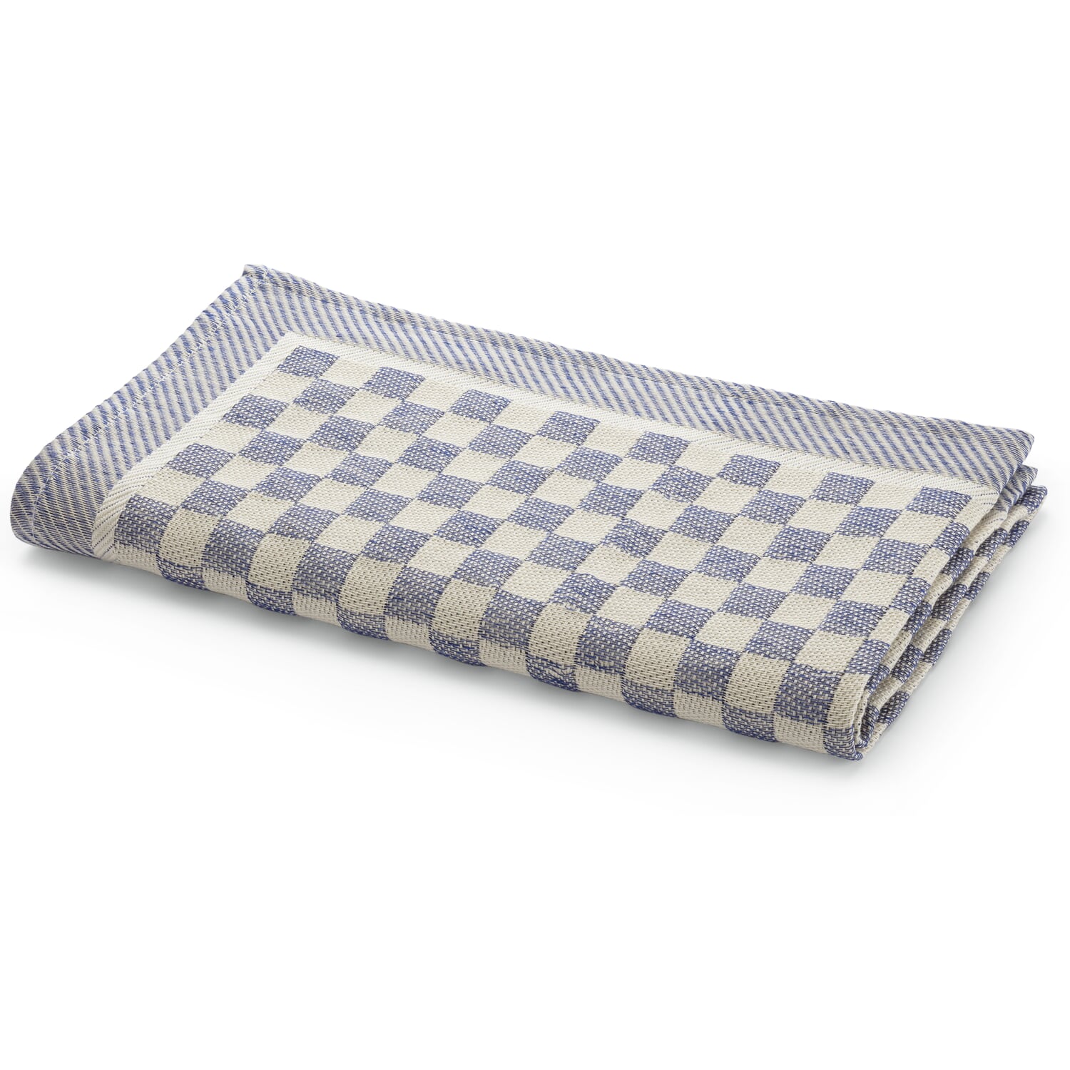 Tea towel half linen check
