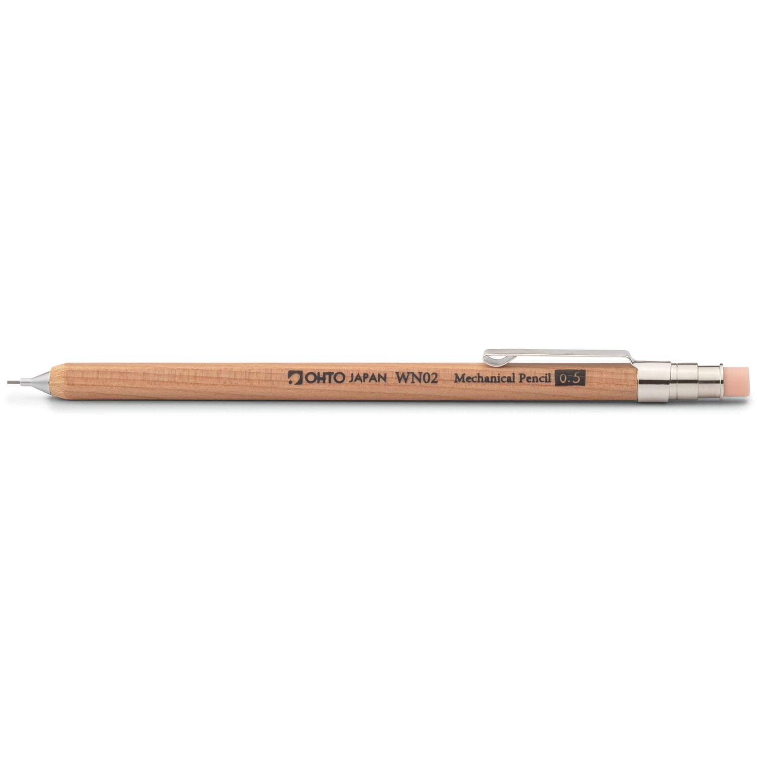 Mini mechanical pencil cedar wood 0.5 mm lead