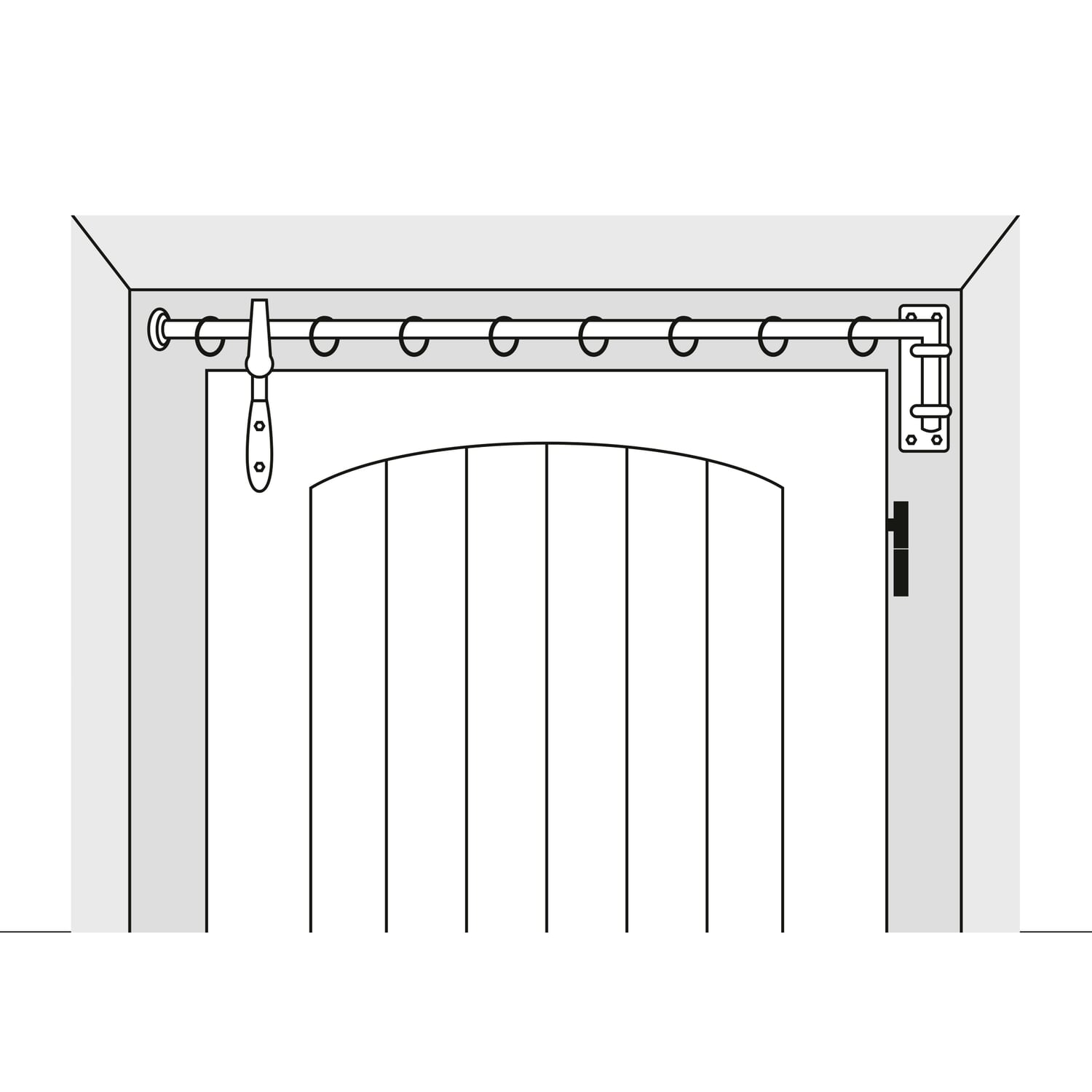 Door carrier swing arm forged