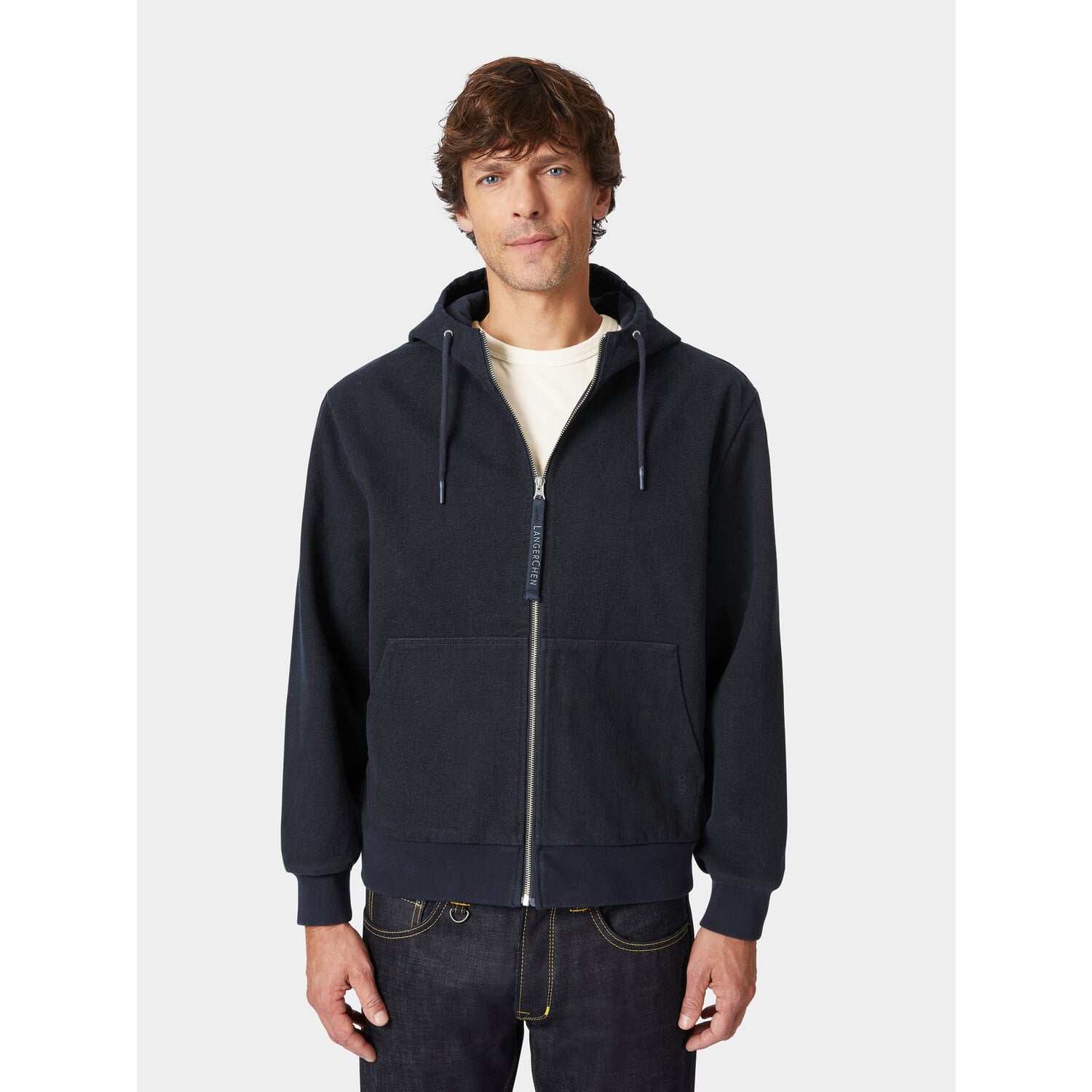 Men's blouson jacket with hood