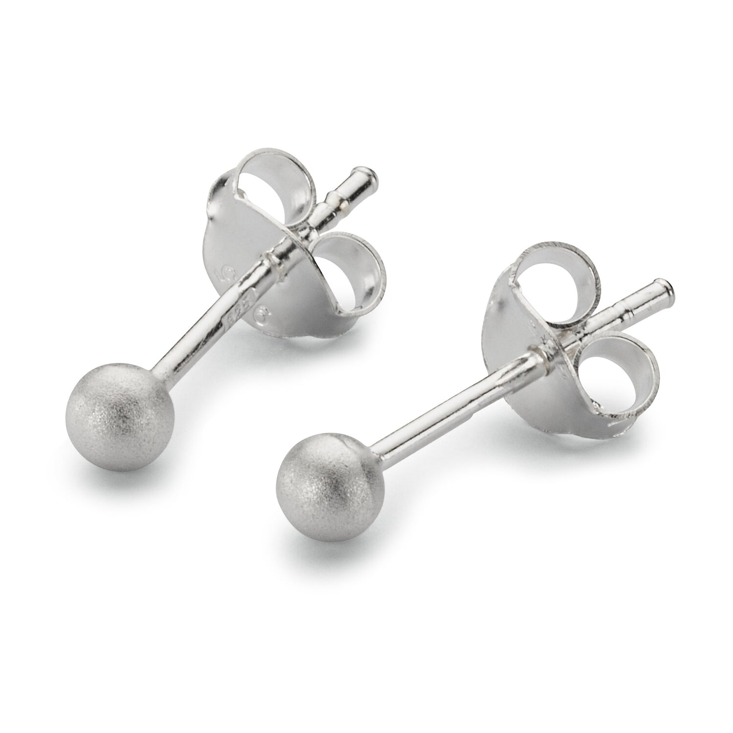 Stud earrings satin ball