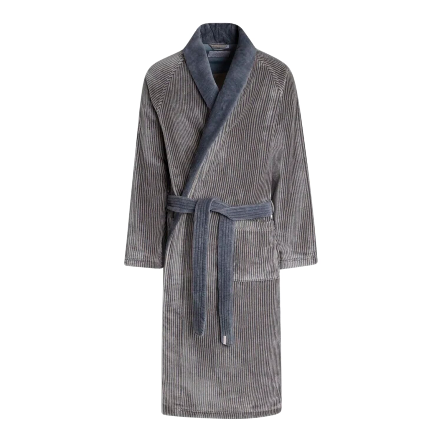 House and bathrobe with fine stripes