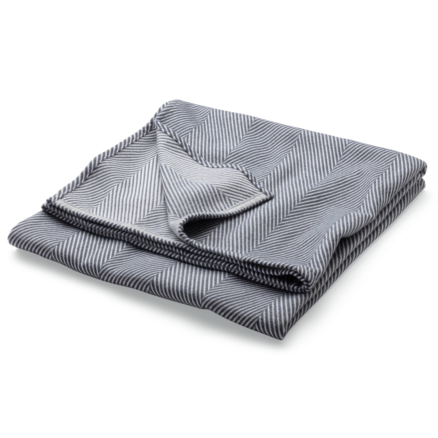 Cotton blanket blue gray white