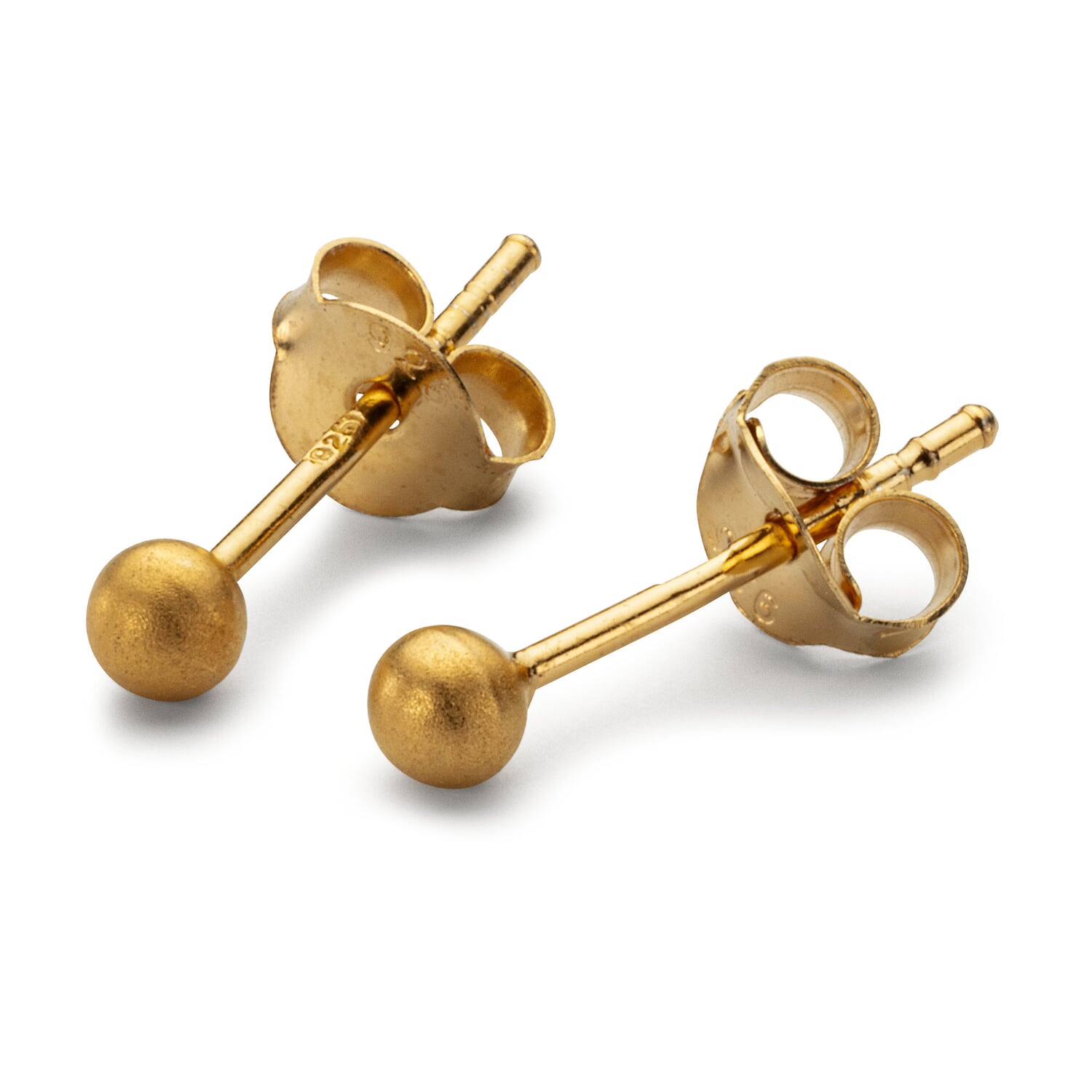Stud earrings satin ball