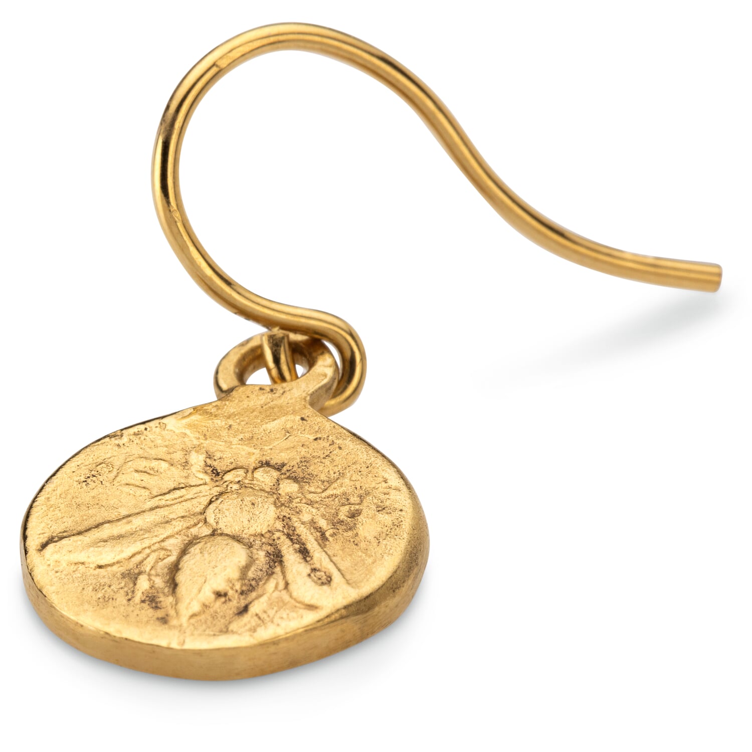 Gold-plated bee earrings