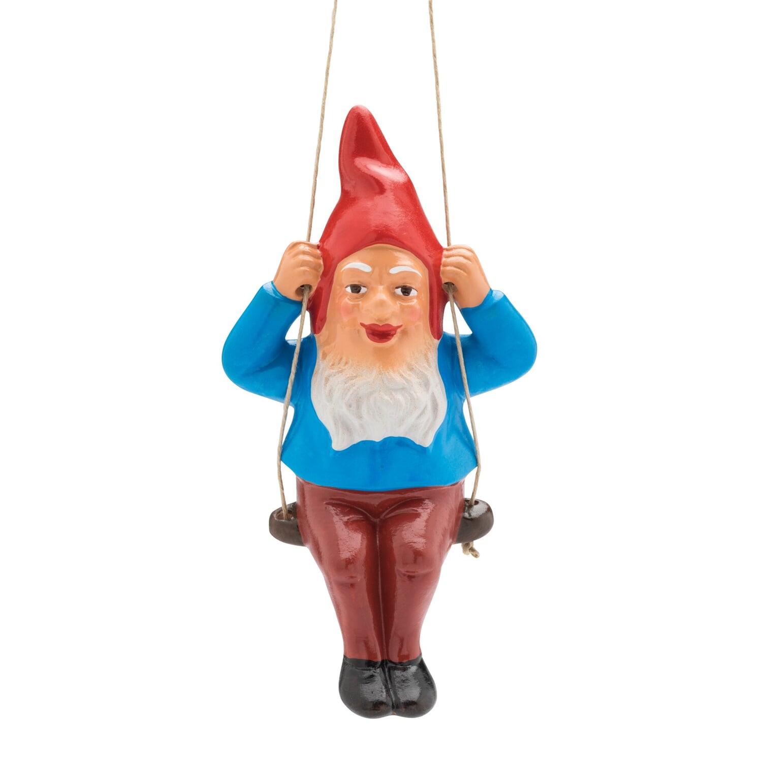 Garden gnome with swing