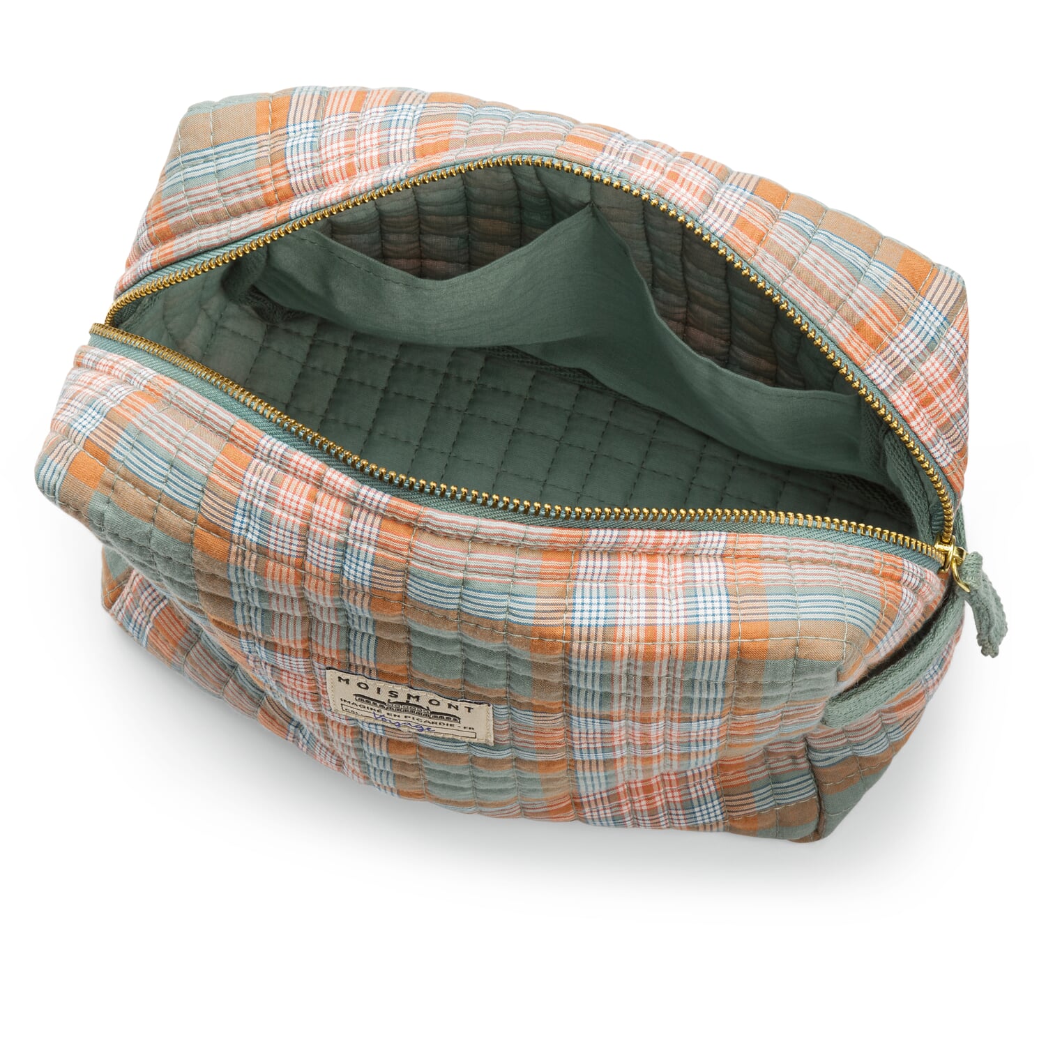 Toiletry bag N&deg; 43, plaid, gray-blue