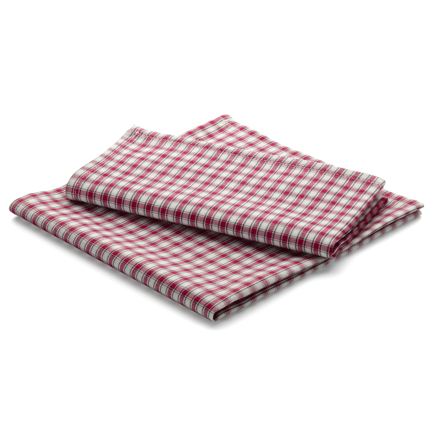Napkin red and white checkered