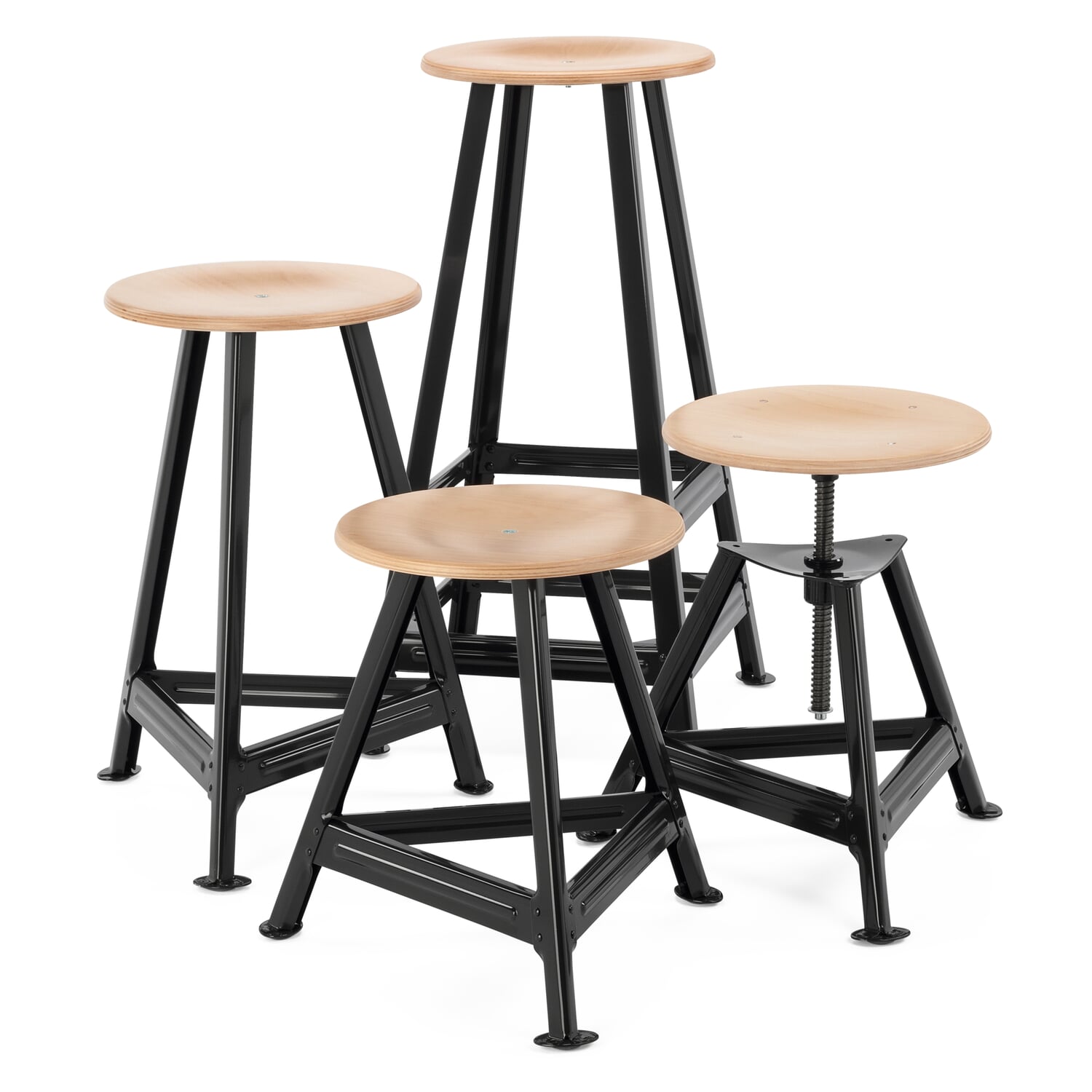 Chemnitz stool, height adjustable