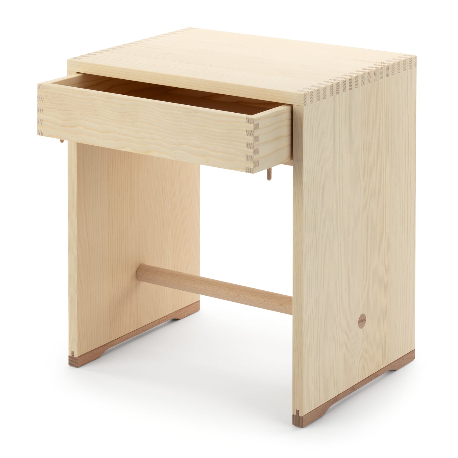 Ulmer stool with drawer