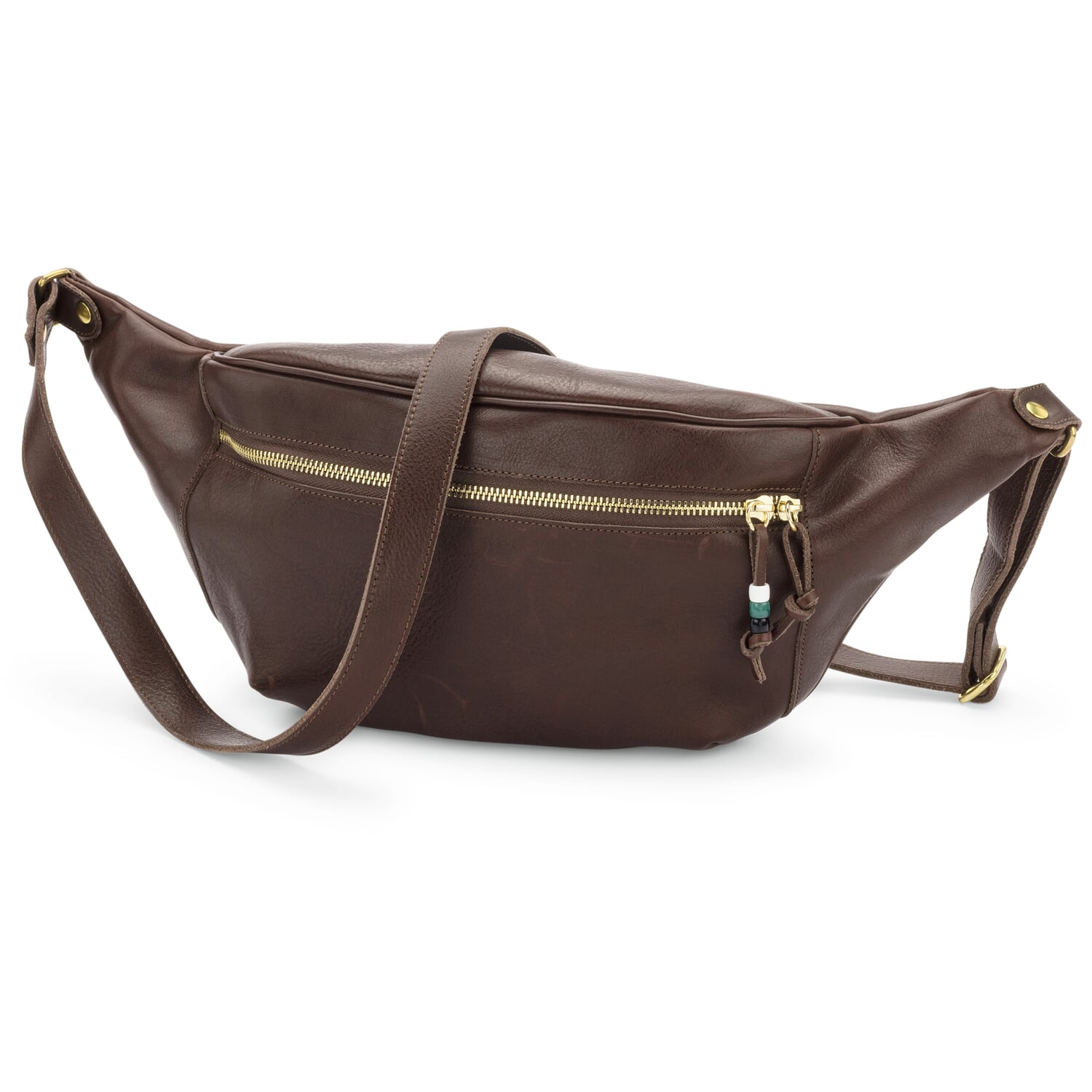 Unisex hip bag, dark brown