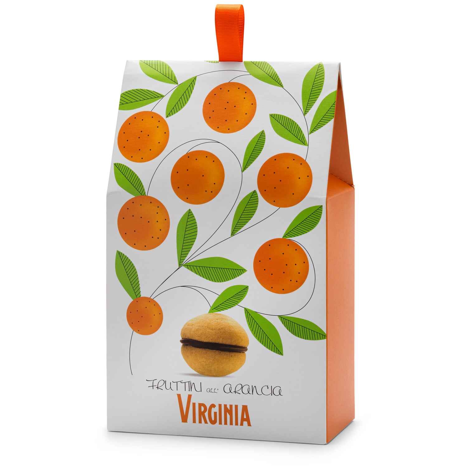 Baci di Dama orange cookies with chocolate