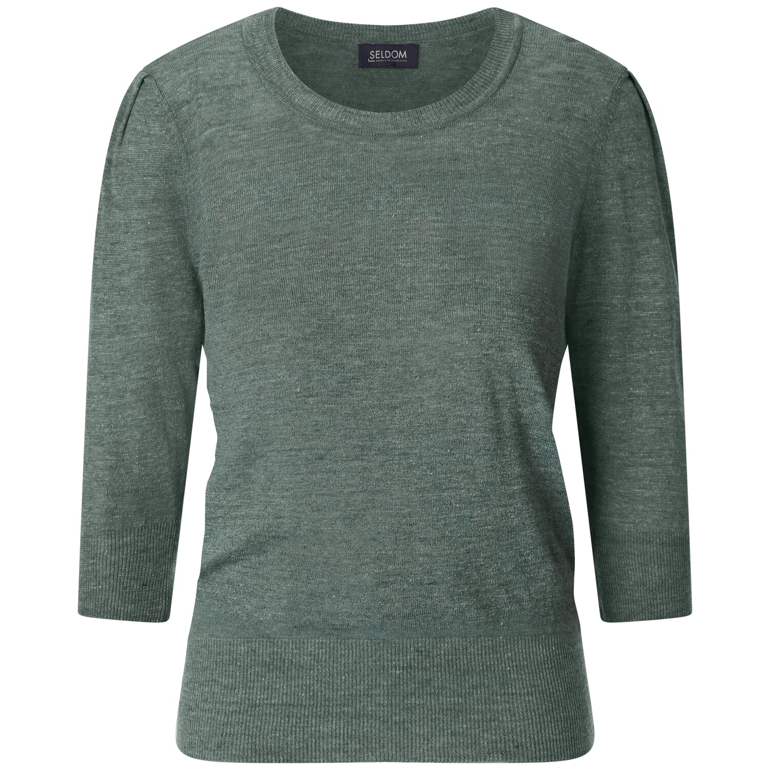 Ladies' knitted shirt three-quarter sleeve