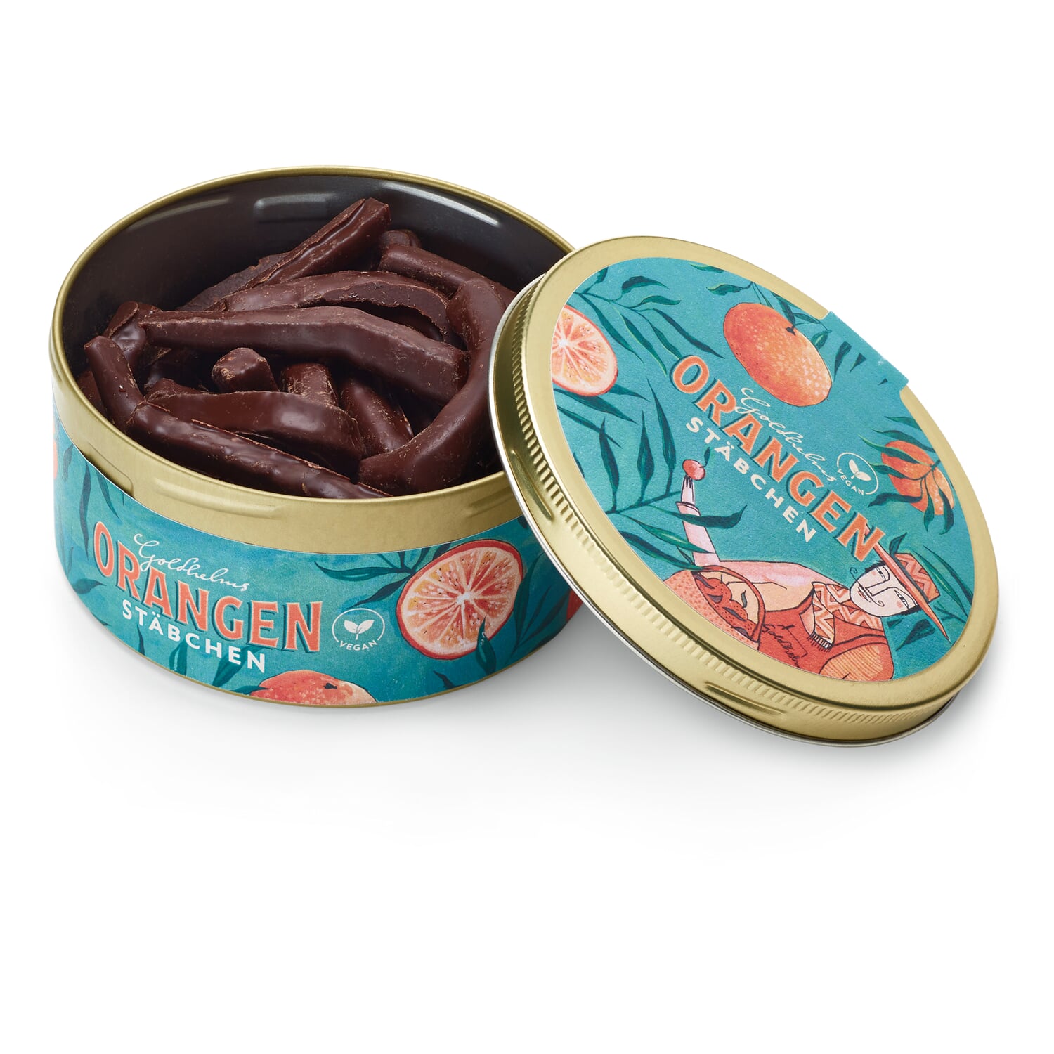 Orange sticks with chocolate