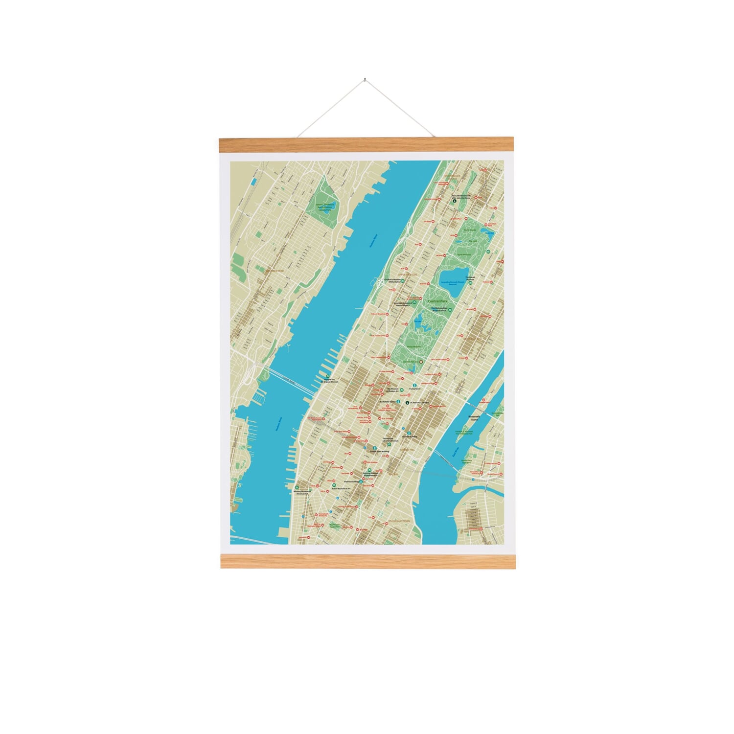 Picture rail oak wood magnetic