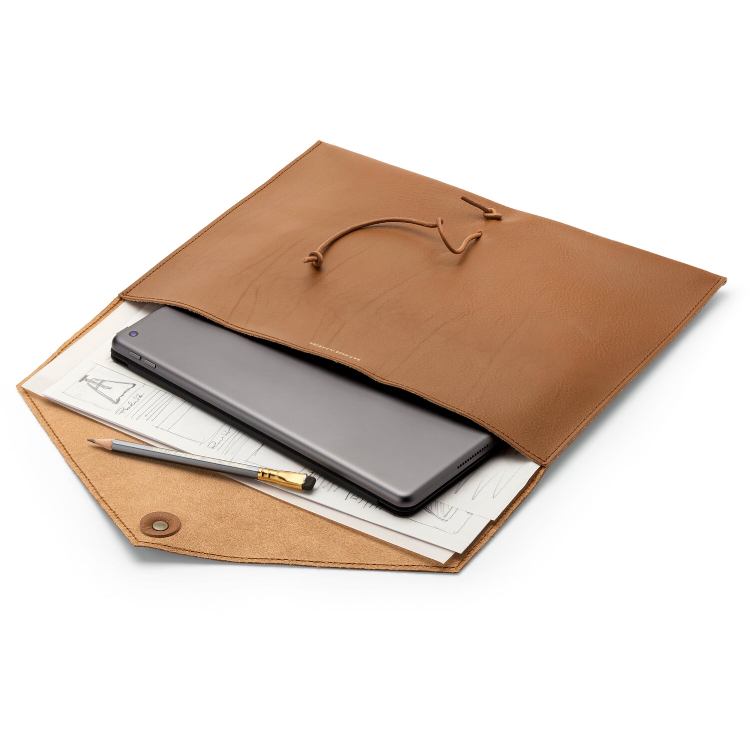 Leather document and tablet case