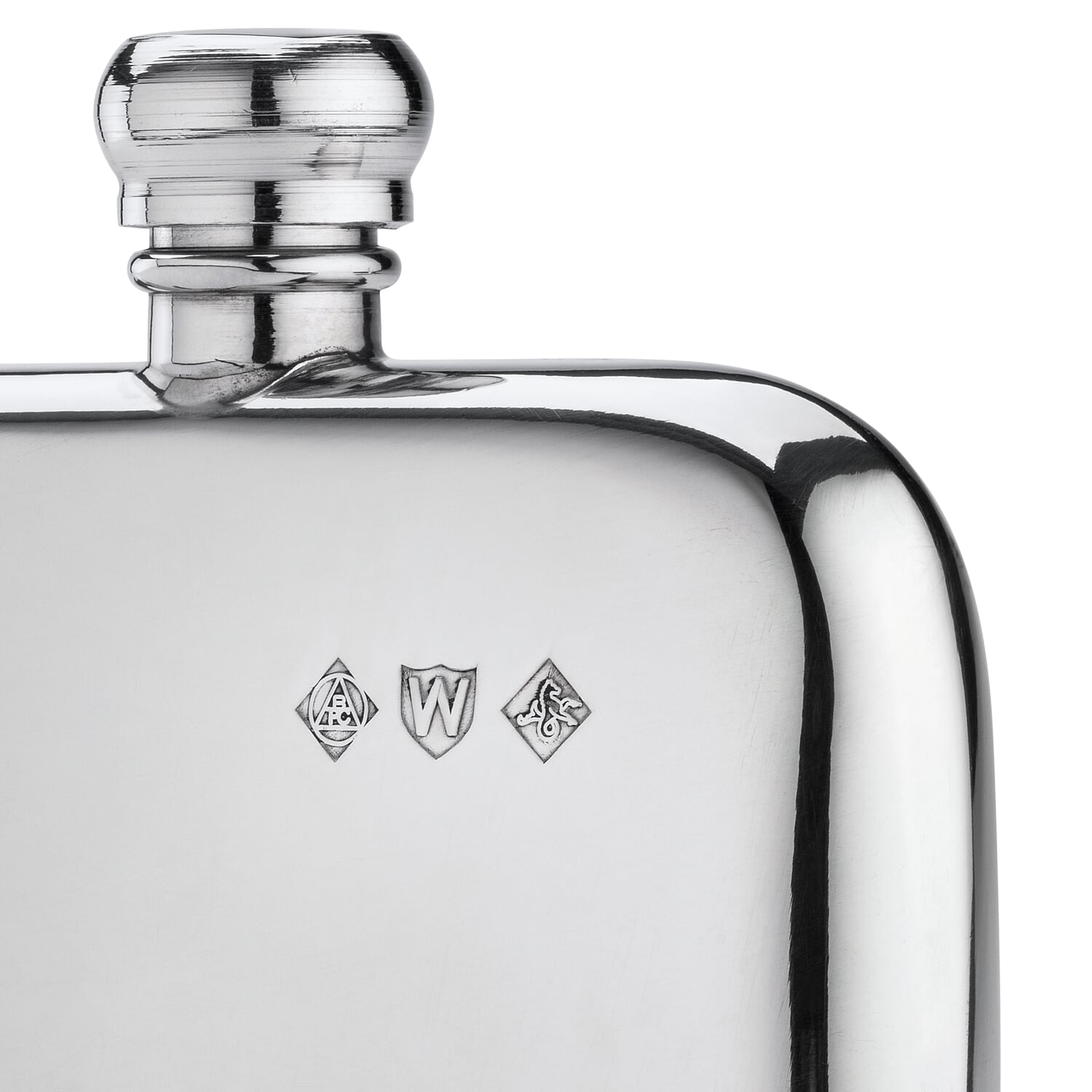 British hip flask pewter