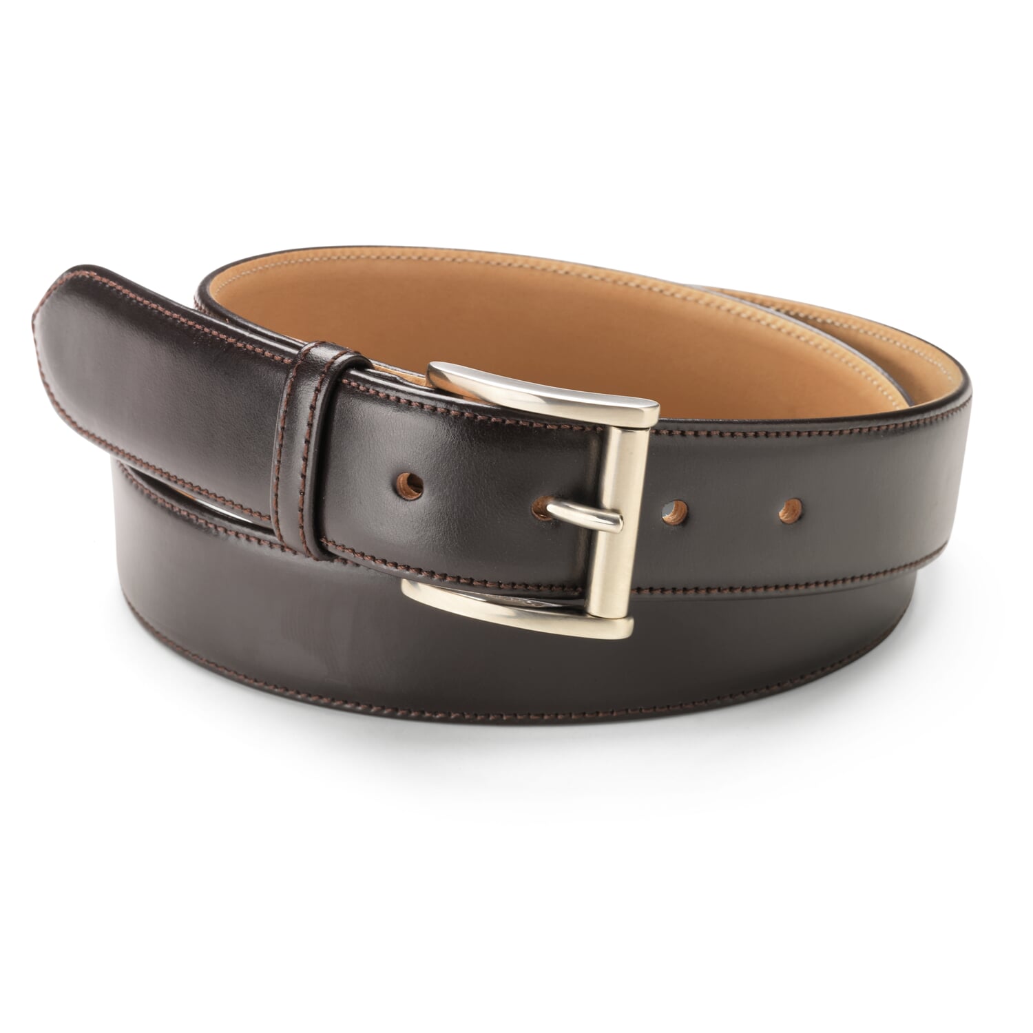 Cowhide leather belt three layers