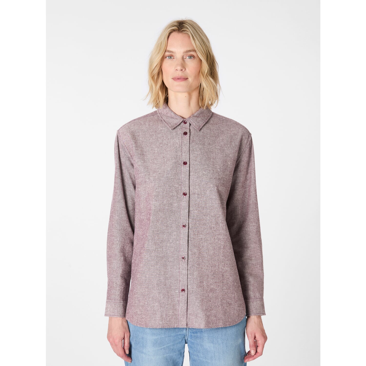 Women's flannel blouse mottled