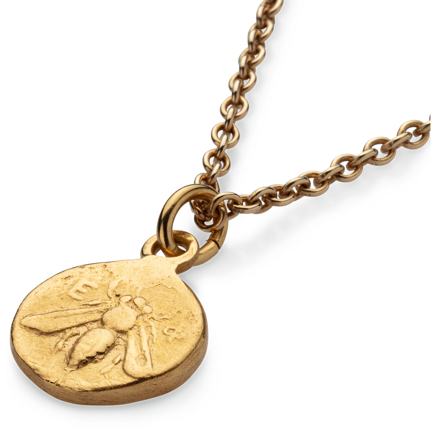 Chain with bee pendant, gold-plated