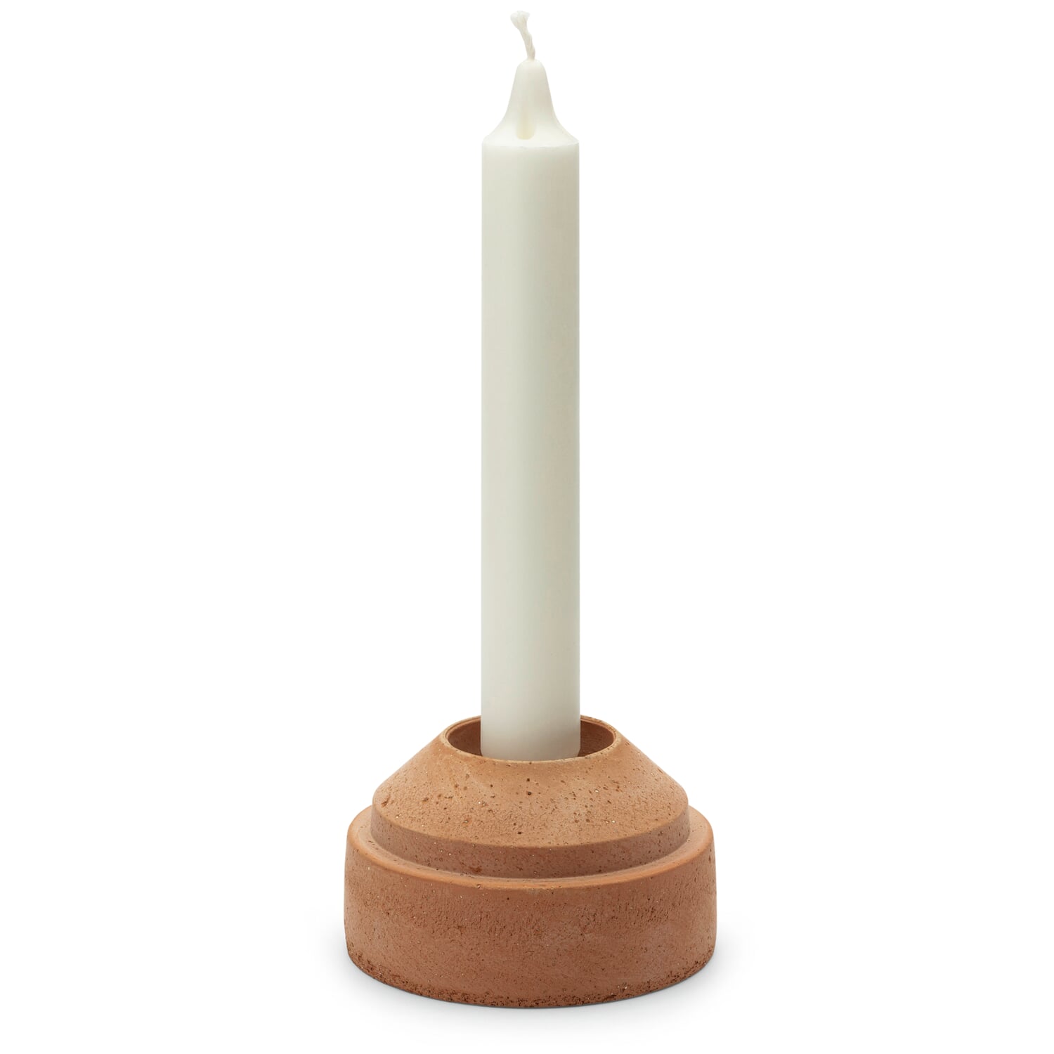 Hoff terracotta candle holder stackable