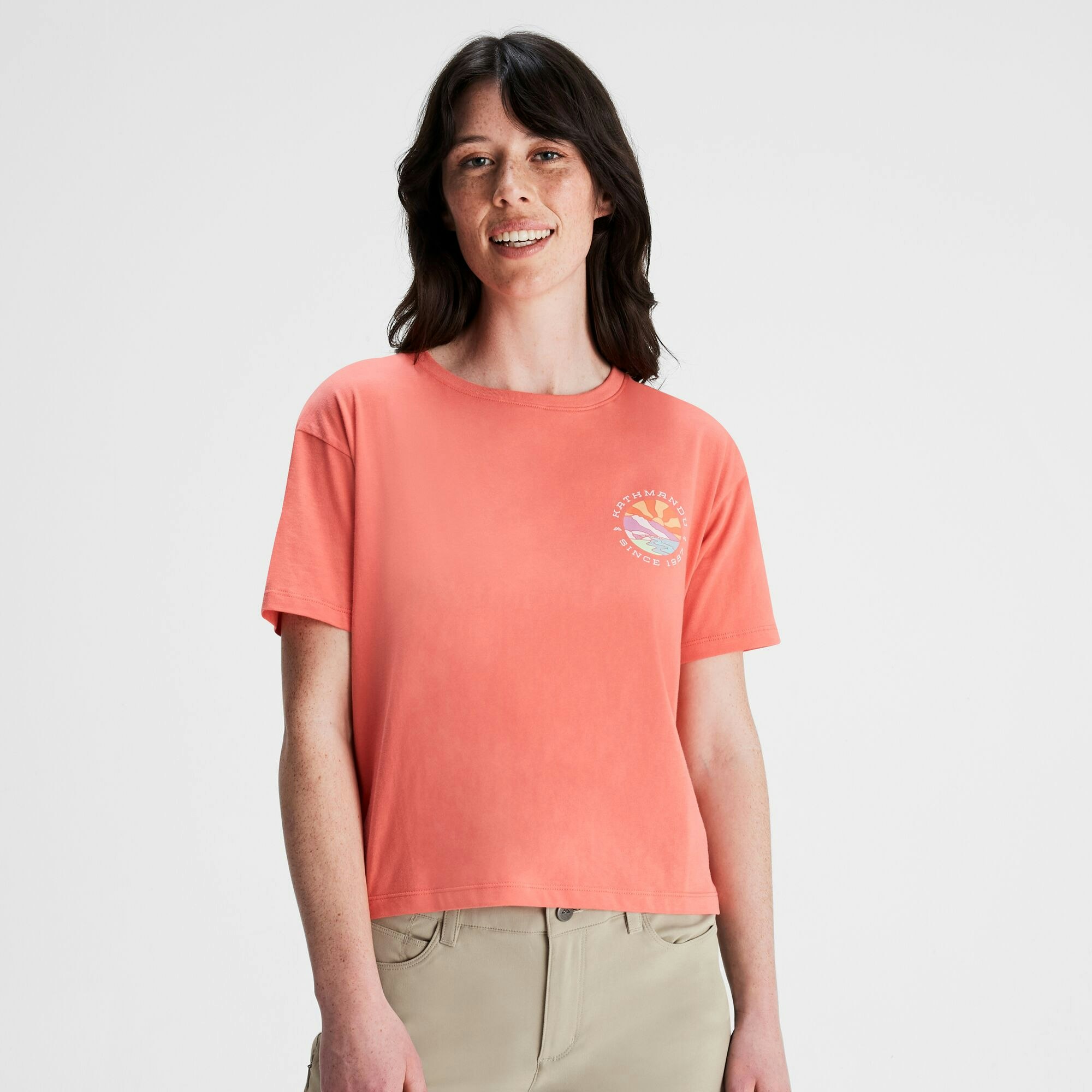 Women's Kathmandu Logo Sunburst Organic Cotton T-shirt