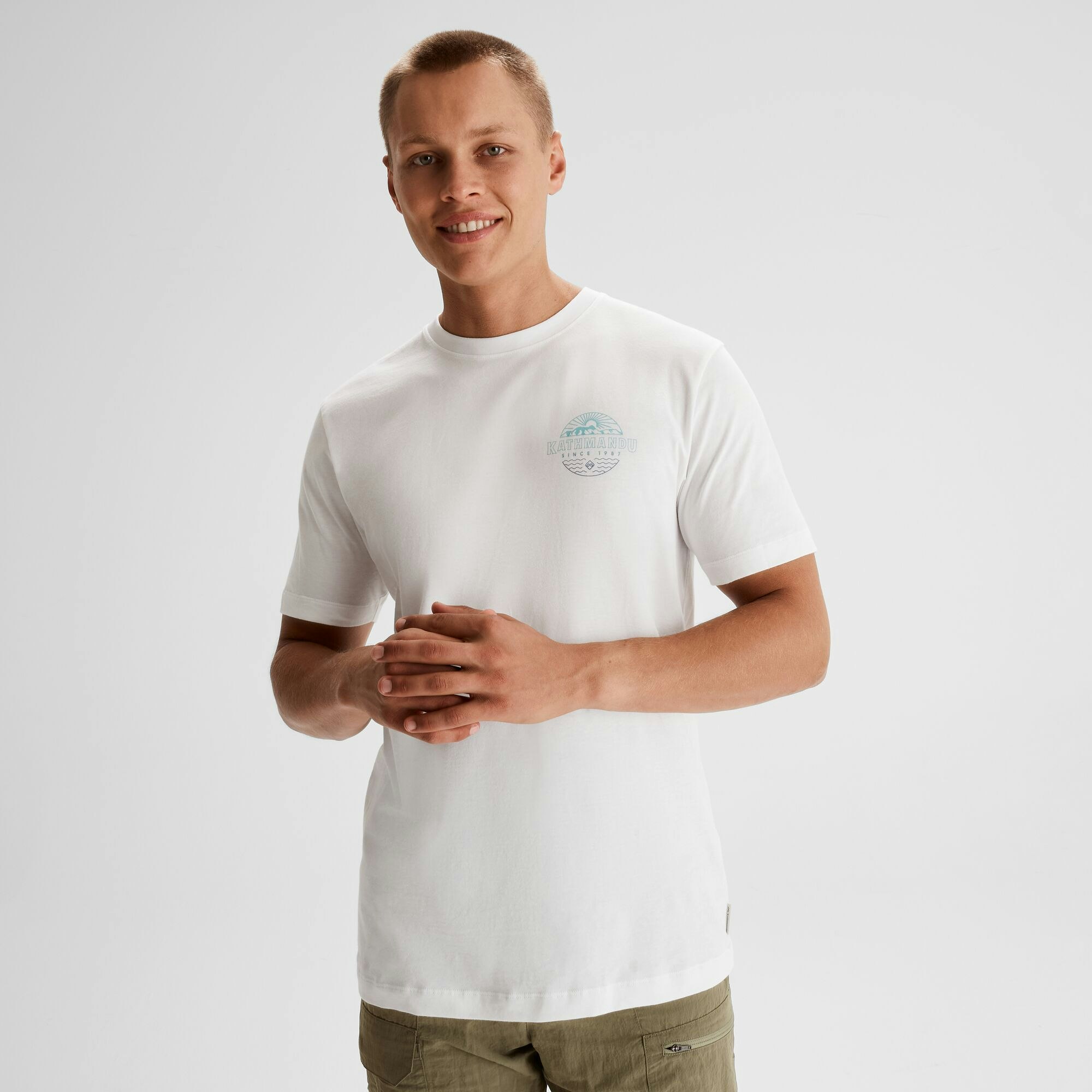 Men's Kathmandu Logo Faded Organic Cotton T-shirt