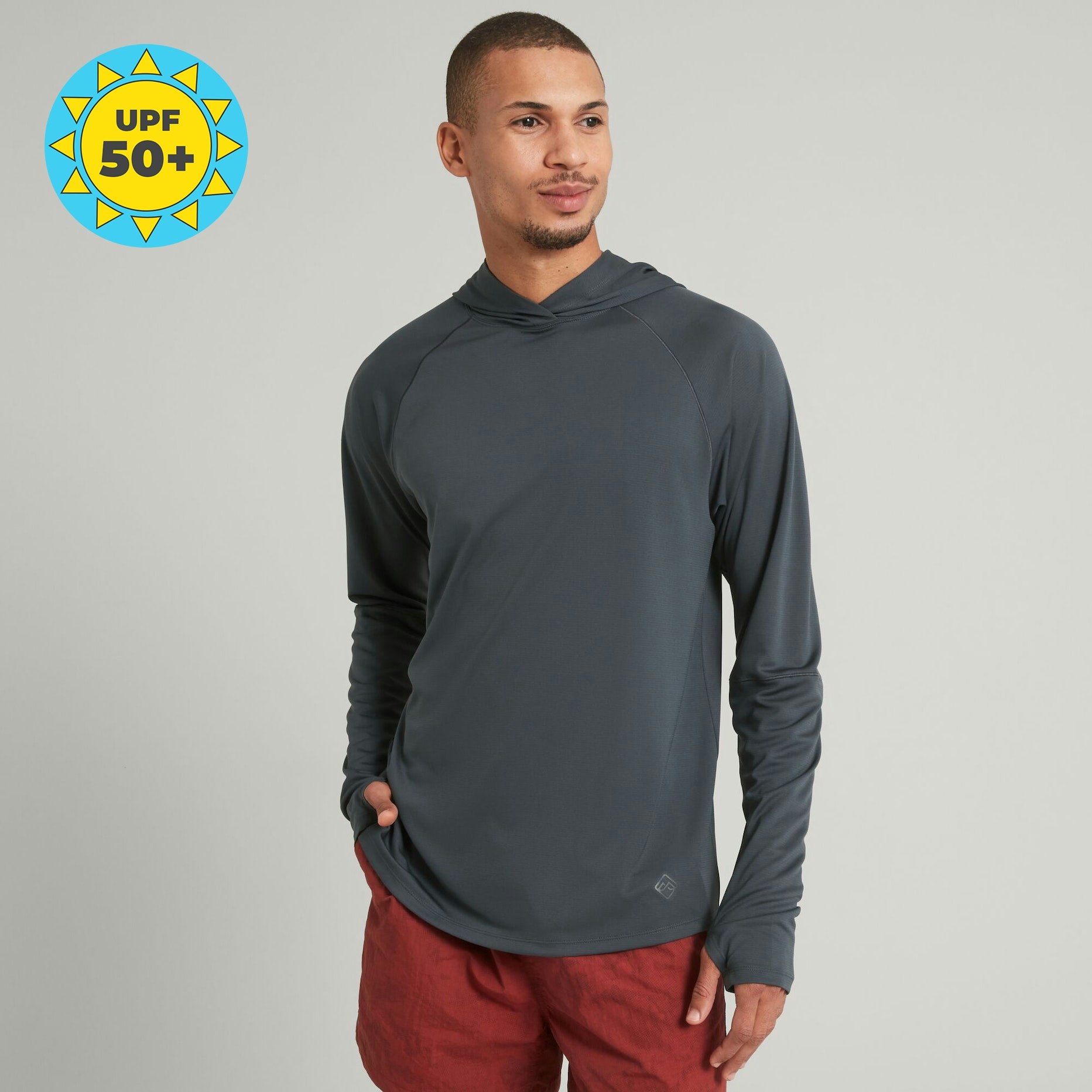 SUN-Stopper Men's Hooded Long Sleeve Top